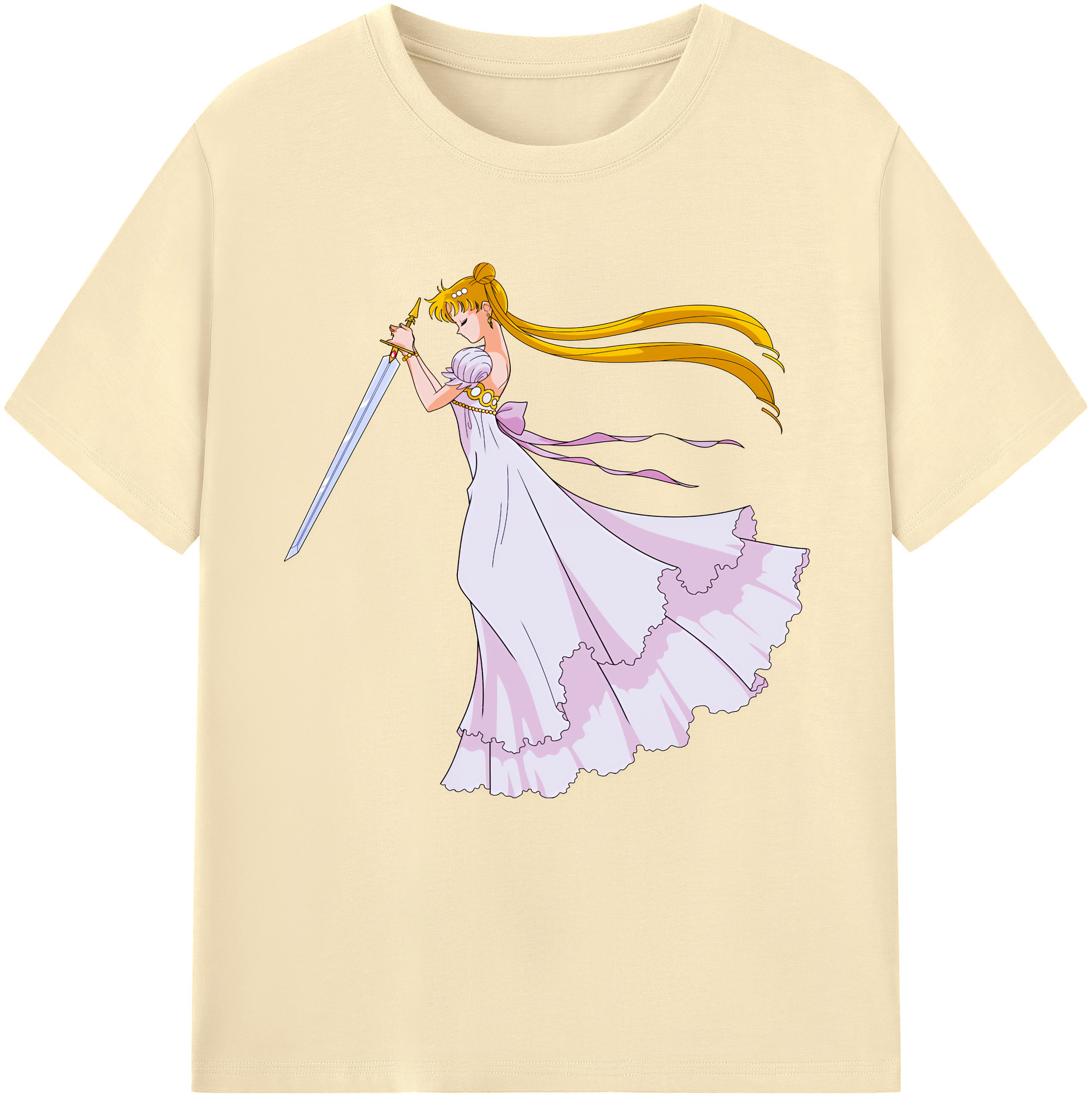（画像用） 美少女戦士セーラームーン 愛野 美奈子 あいの みなこ Sailor Moon Aino Minako 綿100％半袖Tシャツ（フロントプリント）