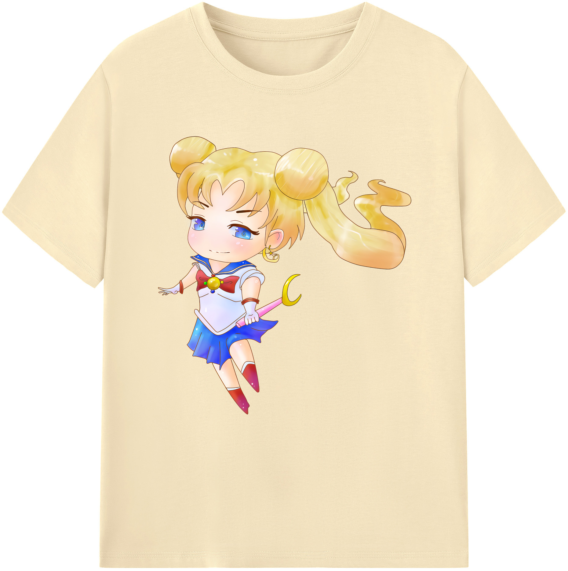 （画像用） 美少女戦士セーラームーン 愛野 美奈子 あいの みなこ Sailor Moon Aino Minako 綿100％半袖Tシャツ（フロントプリント）