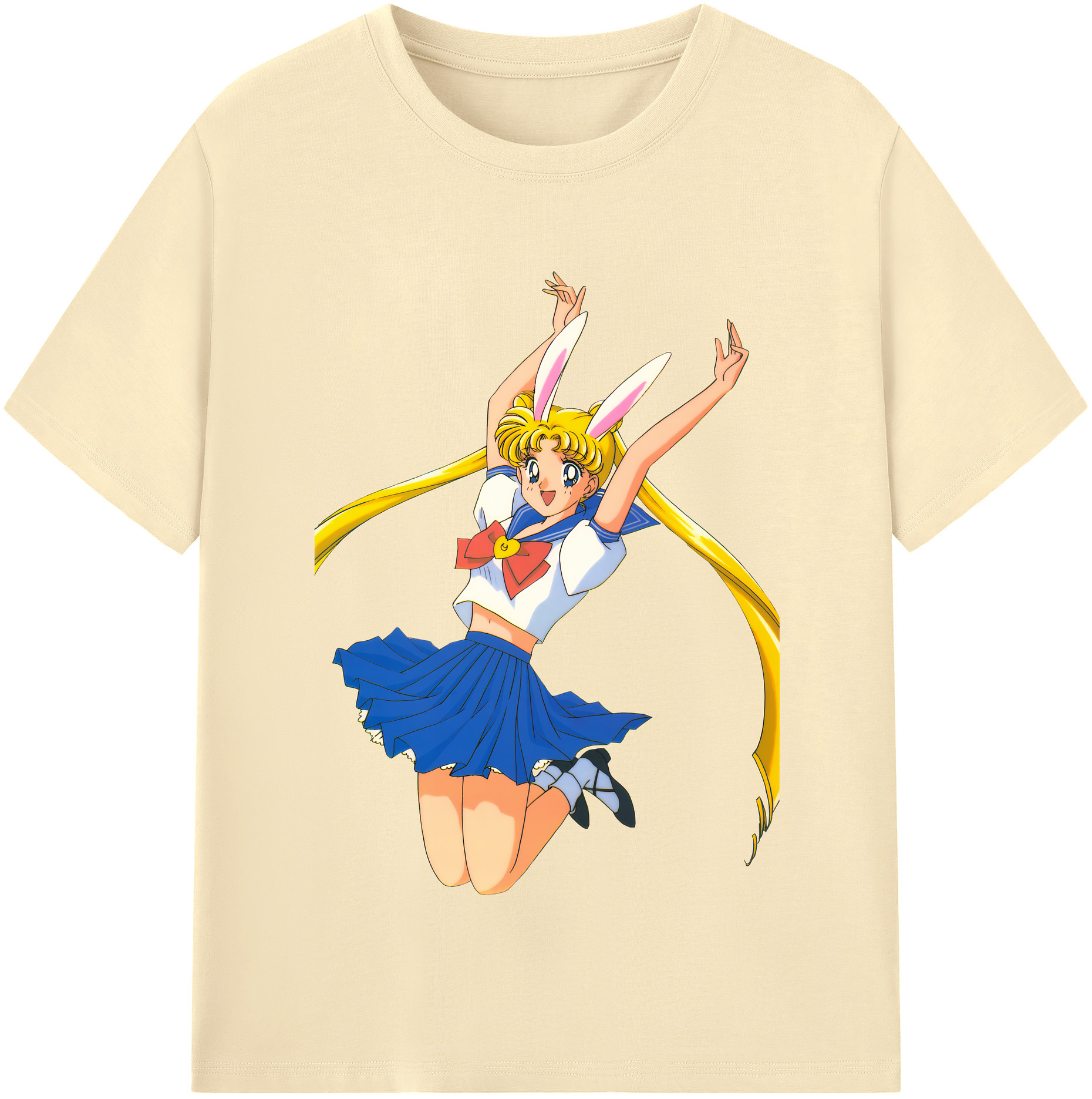 （画像用） 美少女戦士セーラームーン 愛野 美奈子 あいの みなこ Sailor Moon Aino Minako 綿100％半袖Tシャツ（フロントプリント）