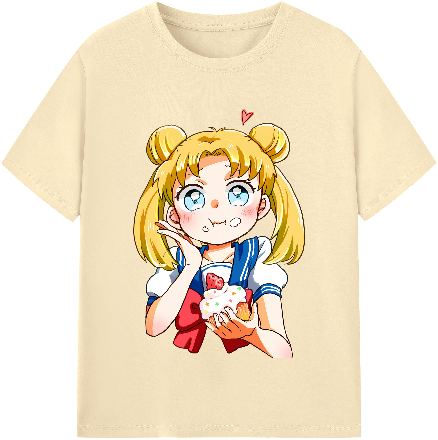 （画像用） 美少女戦士セーラームーン 愛野 美奈子 あいの みなこ Sailor Moon Aino Minako 綿100％半袖Tシャツ（フロントプリント）