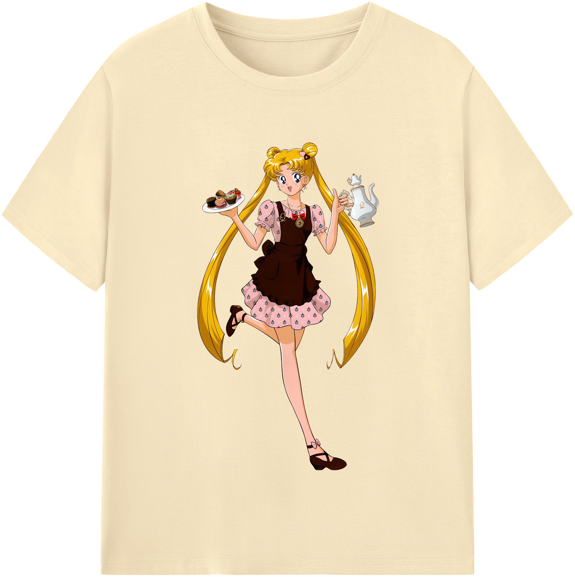 （画像用） 美少女戦士セーラームーン 愛野 美奈子 あいの みなこ Sailor Moon Aino Minako 綿100％半袖Tシャツ（フロントプリント）