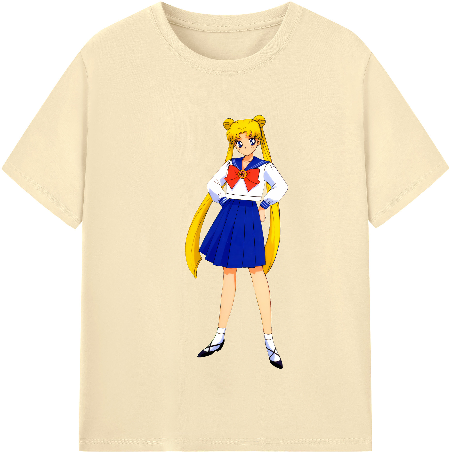 （画像用） 美少女戦士セーラームーン 愛野 美奈子 あいの みなこ Sailor Moon Aino Minako 綿100％半袖Tシャツ（フロントプリント）