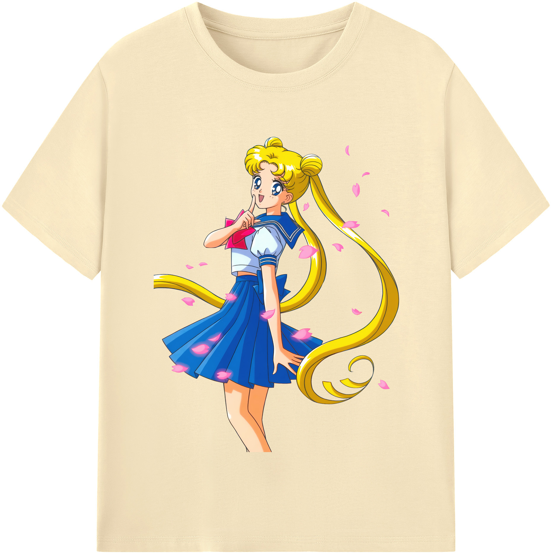 （画像用） 美少女戦士セーラームーン 愛野 美奈子 あいの みなこ Sailor Moon Aino Minako 綿100％半袖Tシャツ（フロントプリント）