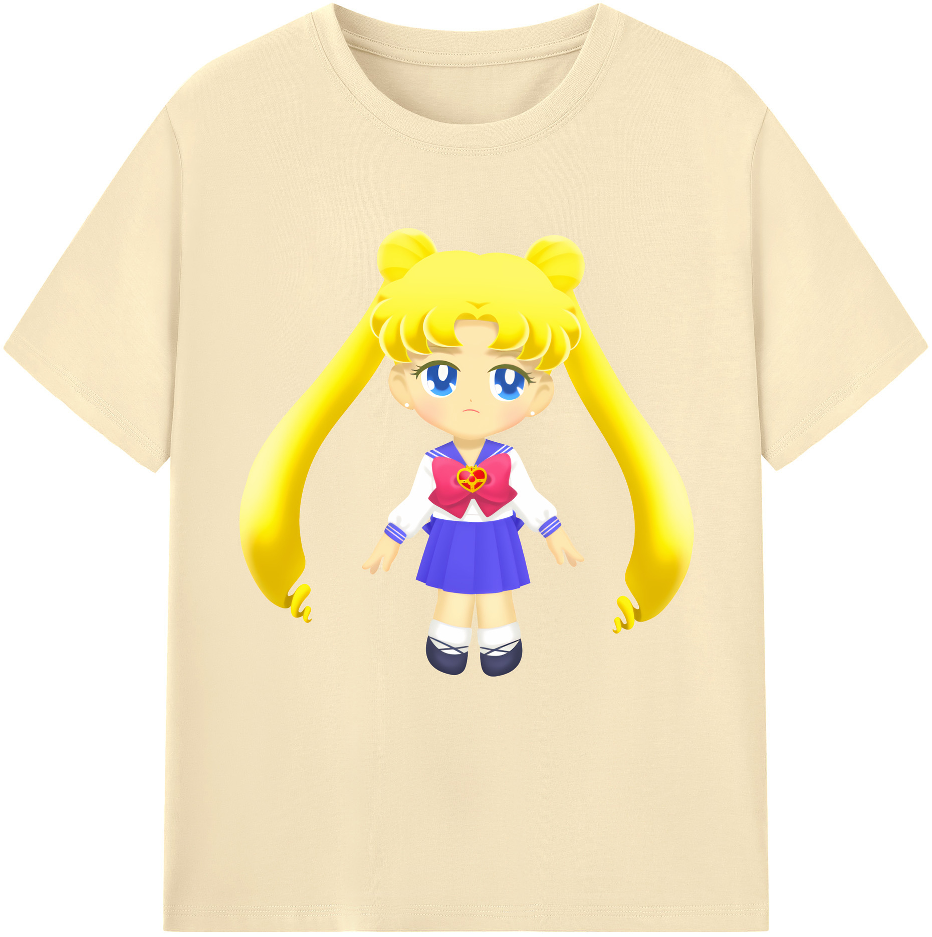 （画像用） 美少女戦士セーラームーン 愛野 美奈子 あいの みなこ Sailor Moon Aino Minako 綿100％半袖Tシャツ（フロントプリント）