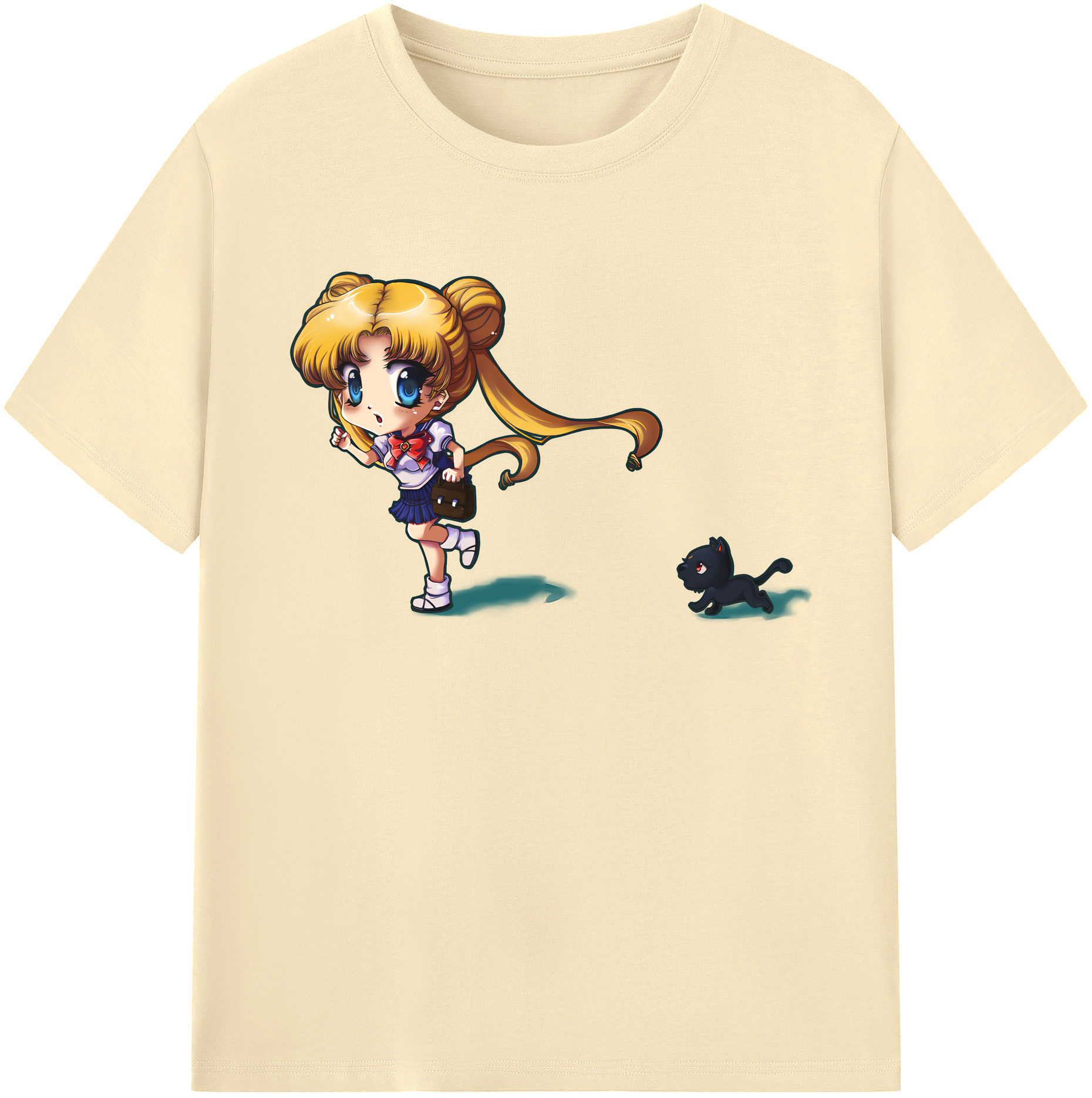 （画像用） 美少女戦士セーラームーン 愛野 美奈子 あいの みなこ Sailor Moon Aino Minako 綿100％半袖Tシャツ（フロントプリント）