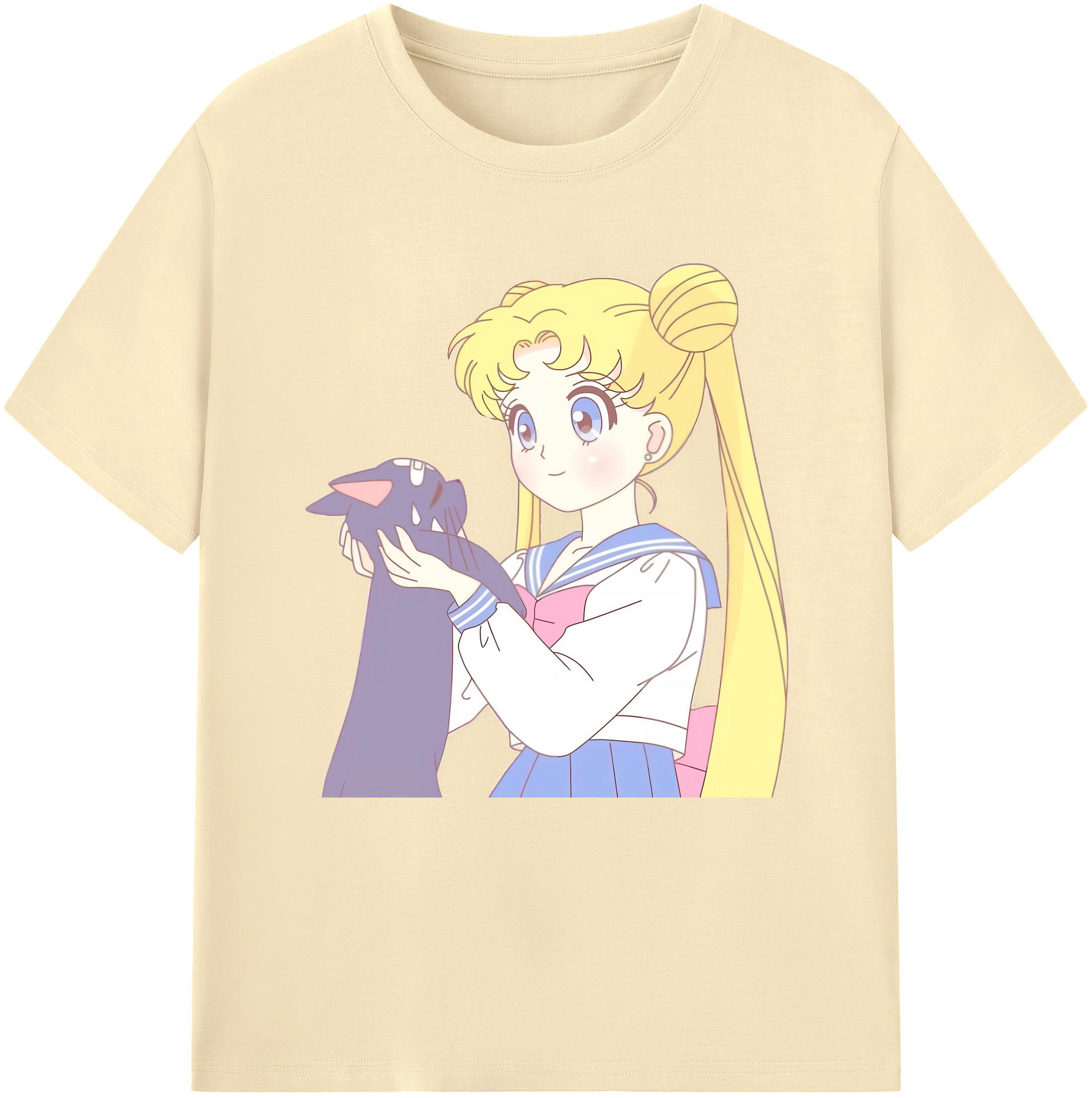 （画像用） 美少女戦士セーラームーン 愛野 美奈子 あいの みなこ Sailor Moon Aino Minako 綿100％半袖Tシャツ（フロントプリント）