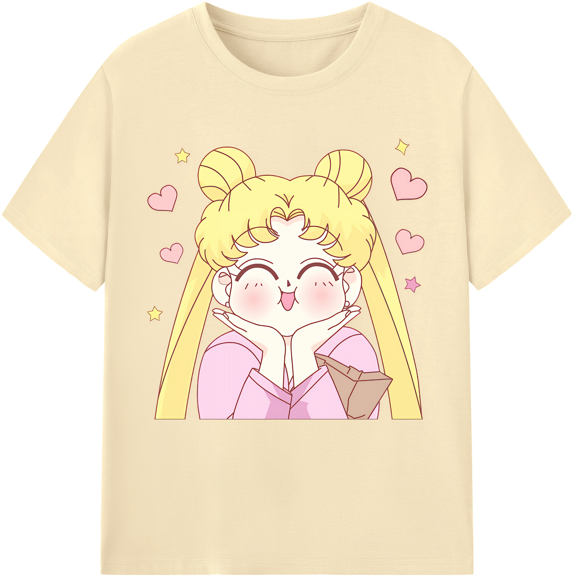 （画像用） 美少女戦士セーラームーン 愛野 美奈子 あいの みなこ Sailor Moon Aino Minako 綿100％半袖Tシャツ（フロントプリント）