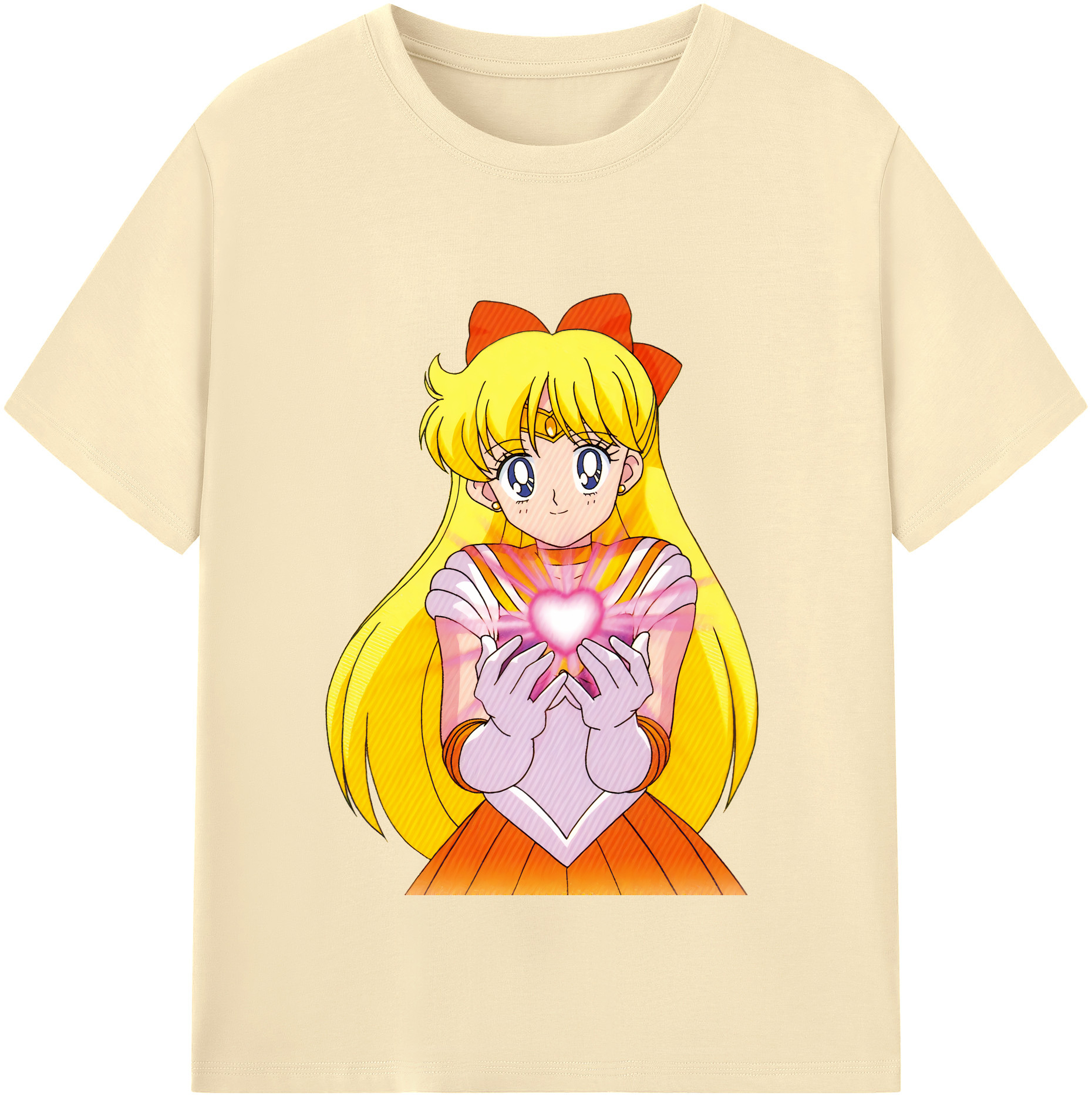 （画像用） 美少女戦士セーラームーン 愛野 美奈子 あいの みなこ Sailor Moon Aino Minako 綿100％半袖Tシャツ（フロントプリント）