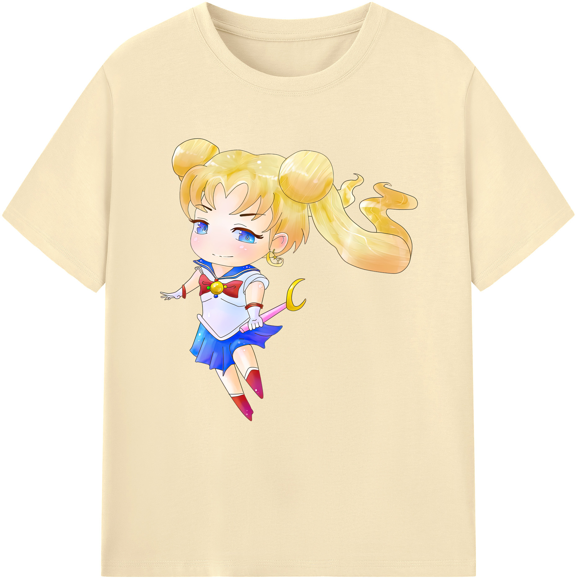 （画像用） 美少女戦士セーラームーン 愛野 美奈子 あいの みなこ Sailor Moon Aino Minako 綿100％半袖Tシャツ（フロントプリント）