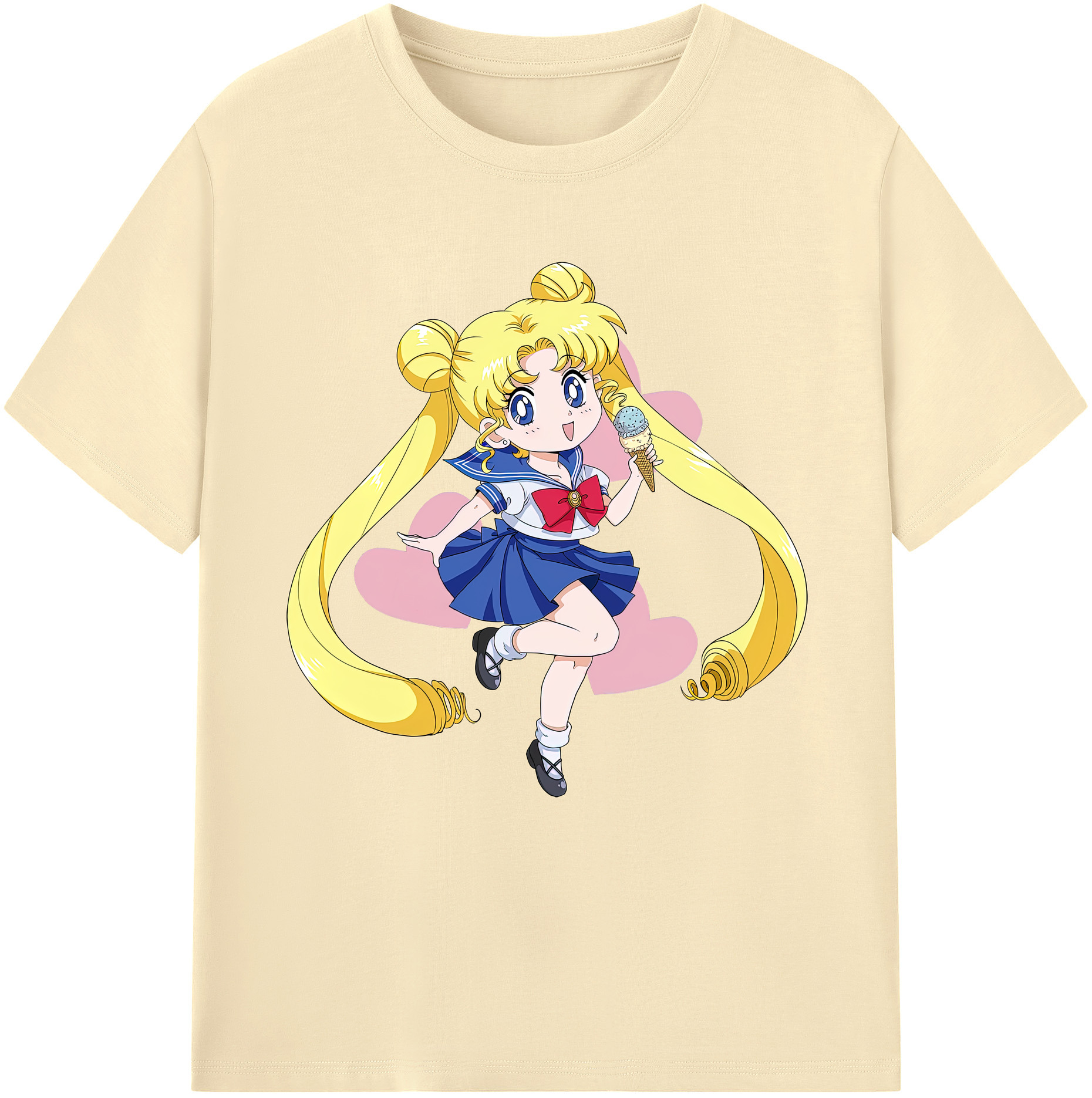 （画像用） 美少女戦士セーラームーン 愛野 美奈子 あいの みなこ Sailor Moon Aino Minako 綿100％半袖Tシャツ（フロントプリント）
