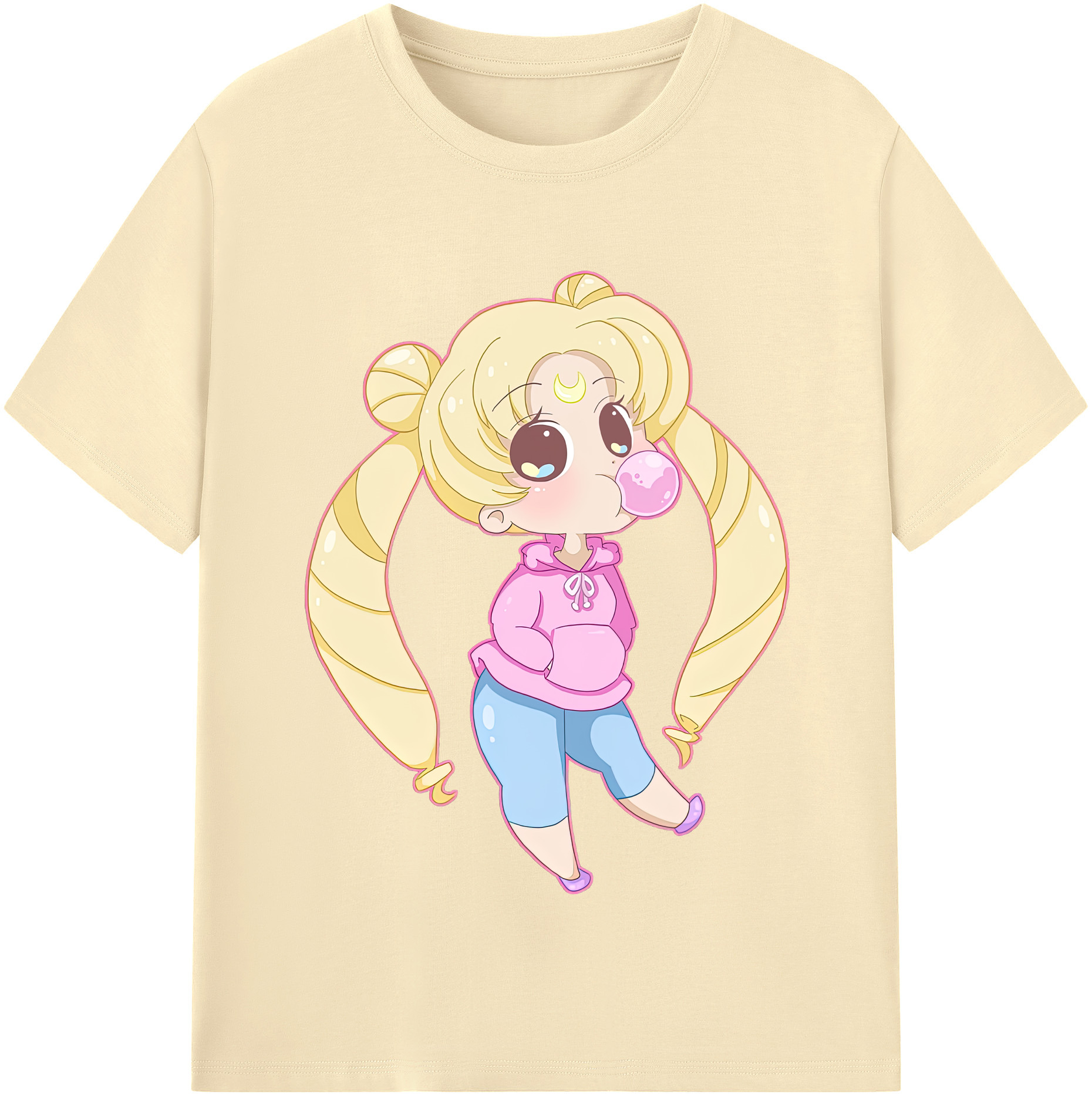 （画像用） 美少女戦士セーラームーン 愛野 美奈子 あいの みなこ Sailor Moon Aino Minako 綿100％半袖Tシャツ（フロントプリント）