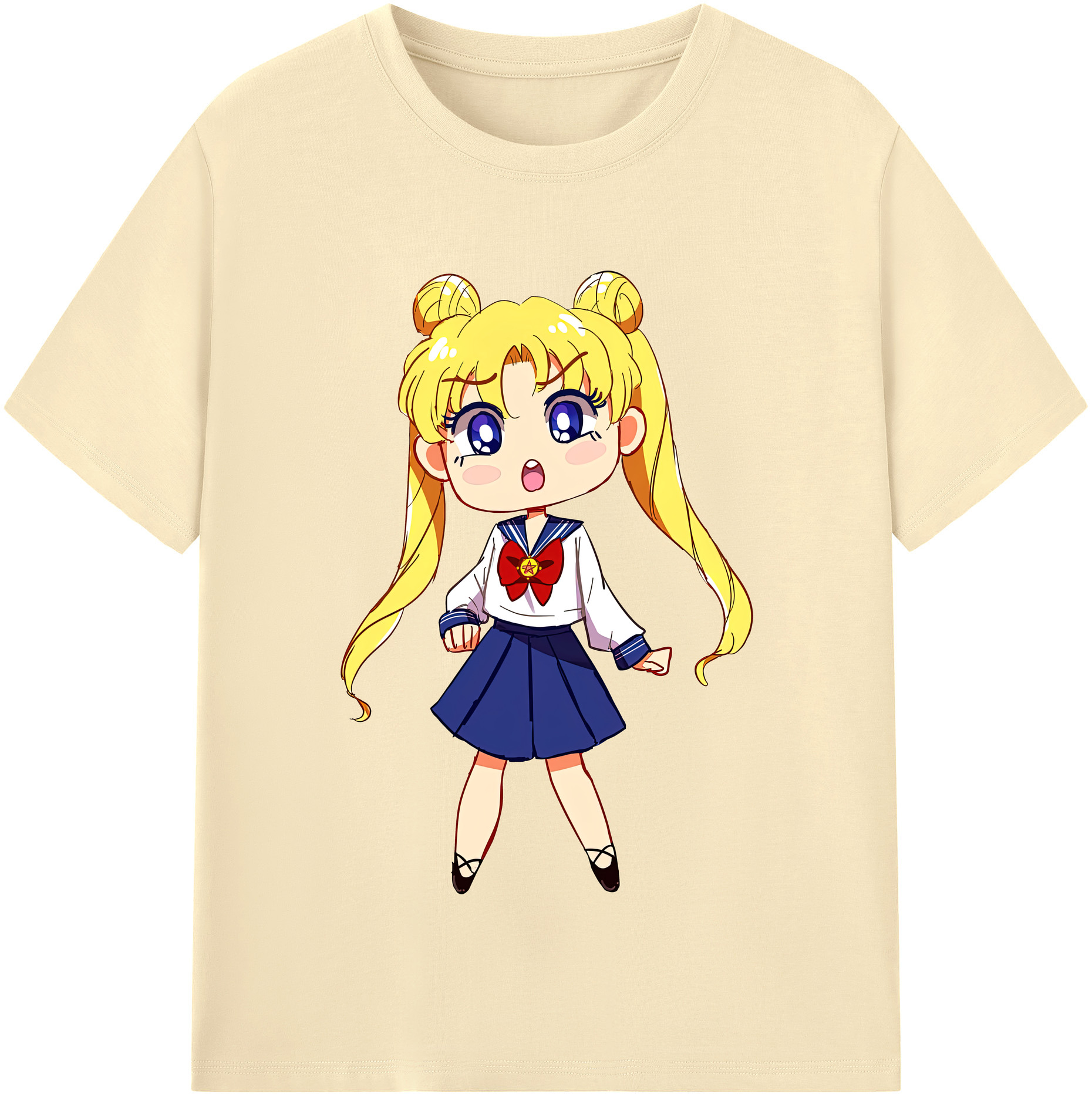 （画像用） 美少女戦士セーラームーン 愛野 美奈子 あいの みなこ Sailor Moon Aino Minako 綿100％半袖Tシャツ（フロントプリント）