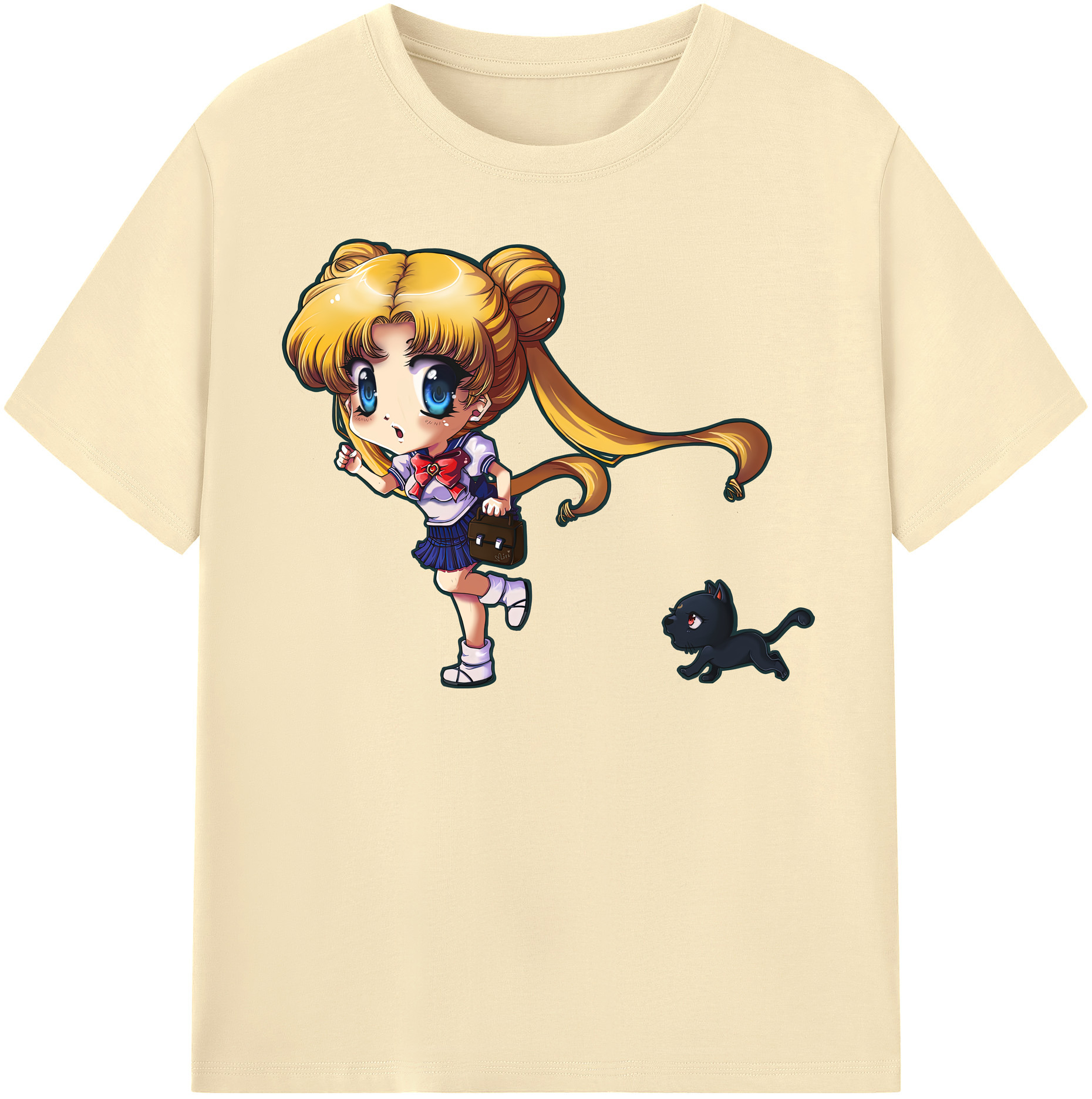 （画像用） 美少女戦士セーラームーン 愛野 美奈子 あいの みなこ Sailor Moon Aino Minako 綿100％半袖Tシャツ（フロントプリント）
