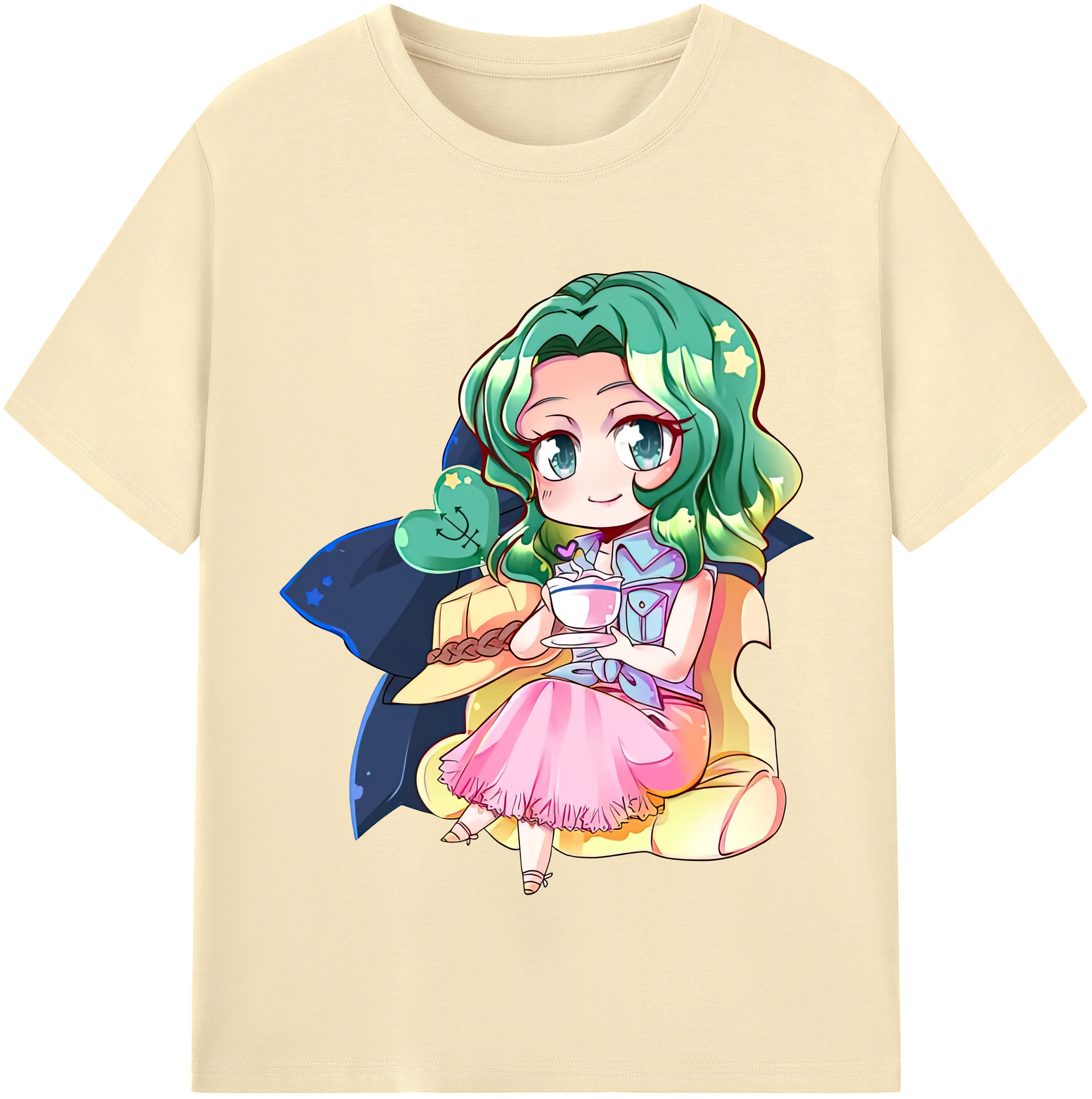 （画像用） 美少女戦士セーラームーン 海王 みちる（かいおう みちる） Sailor Moon Kaiou Michiru 綿100％半袖Tシャツ（フロントプリント）