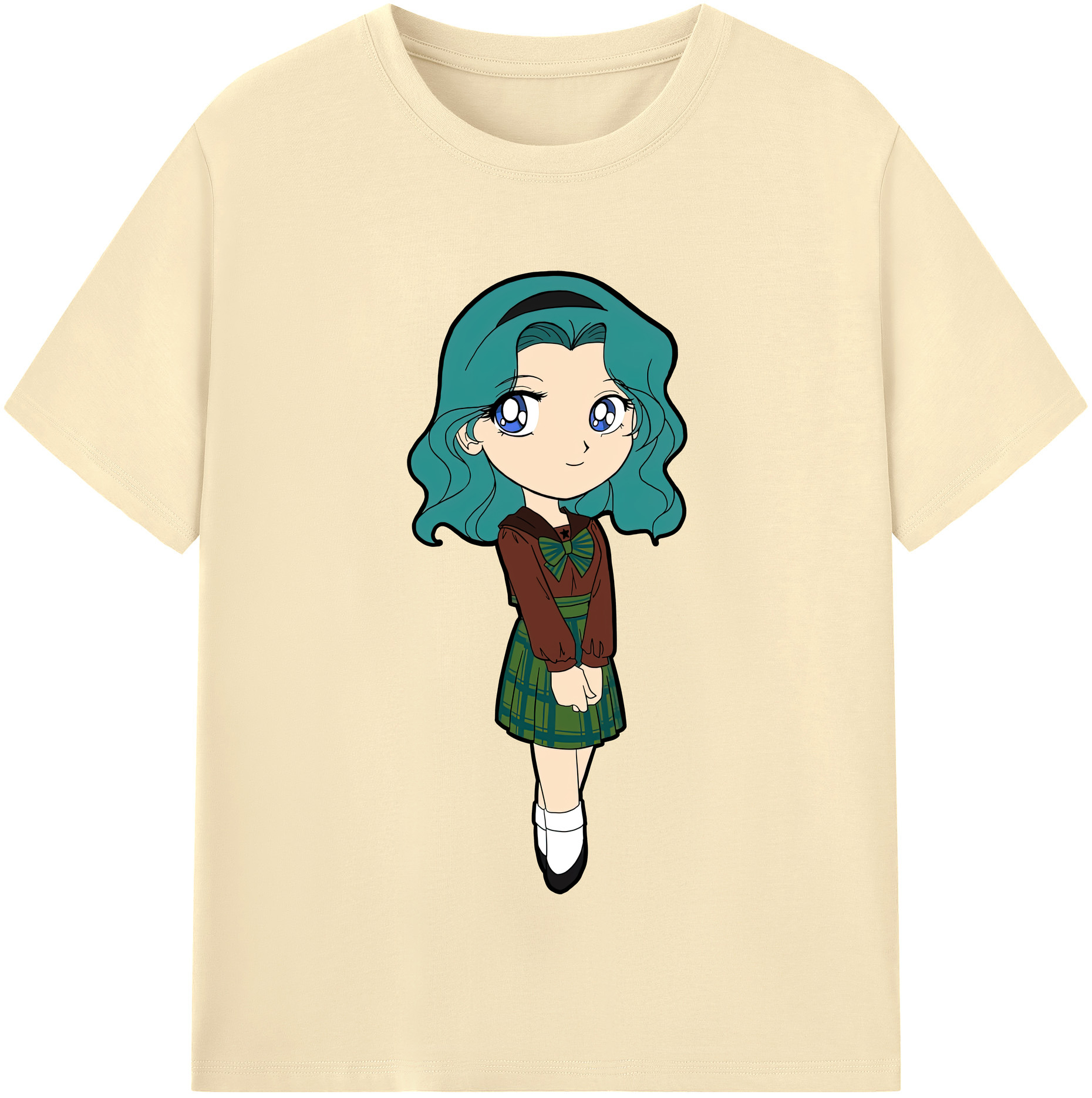 （画像用） 美少女戦士セーラームーン 海王 みちる（かいおう みちる） Sailor Moon Kaiou Michiru 綿100％半袖Tシャツ（フロントプリント）