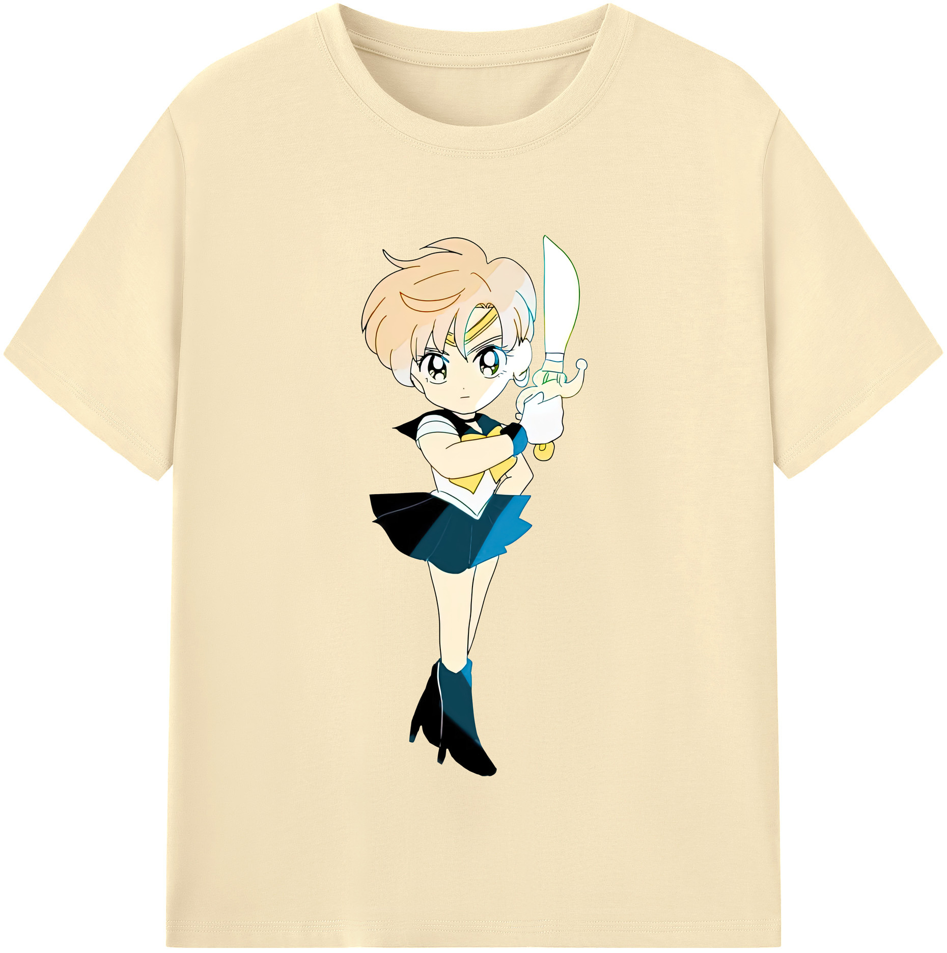 （画像用） 美少女戦士セーラームーン 天王はるか Sailor Moon Tenoh Haruka 綿100％半袖Tシャツ（フロントプリント）