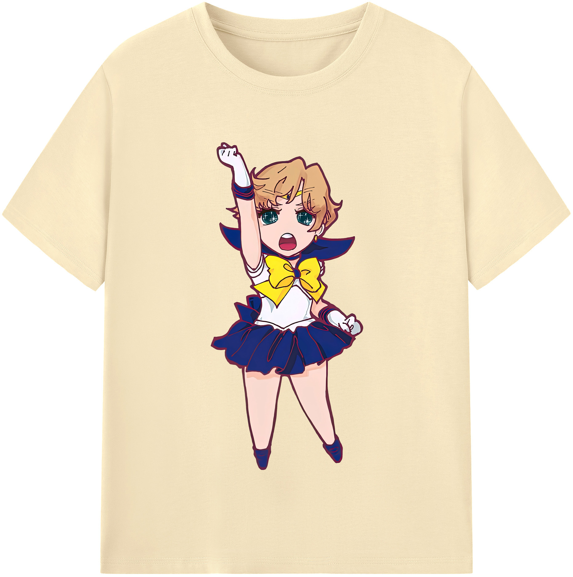 （画像用） 美少女戦士セーラームーン 天王はるか Sailor Moon Tenoh Haruka 綿100％半袖Tシャツ（フロントプリント）