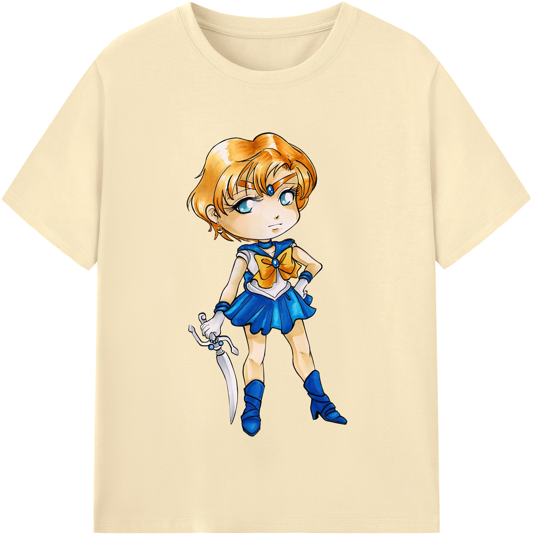 （画像用） 美少女戦士セーラームーン 天王はるか Sailor Moon Tenoh Haruka 綿100％半袖Tシャツ（フロントプリント）