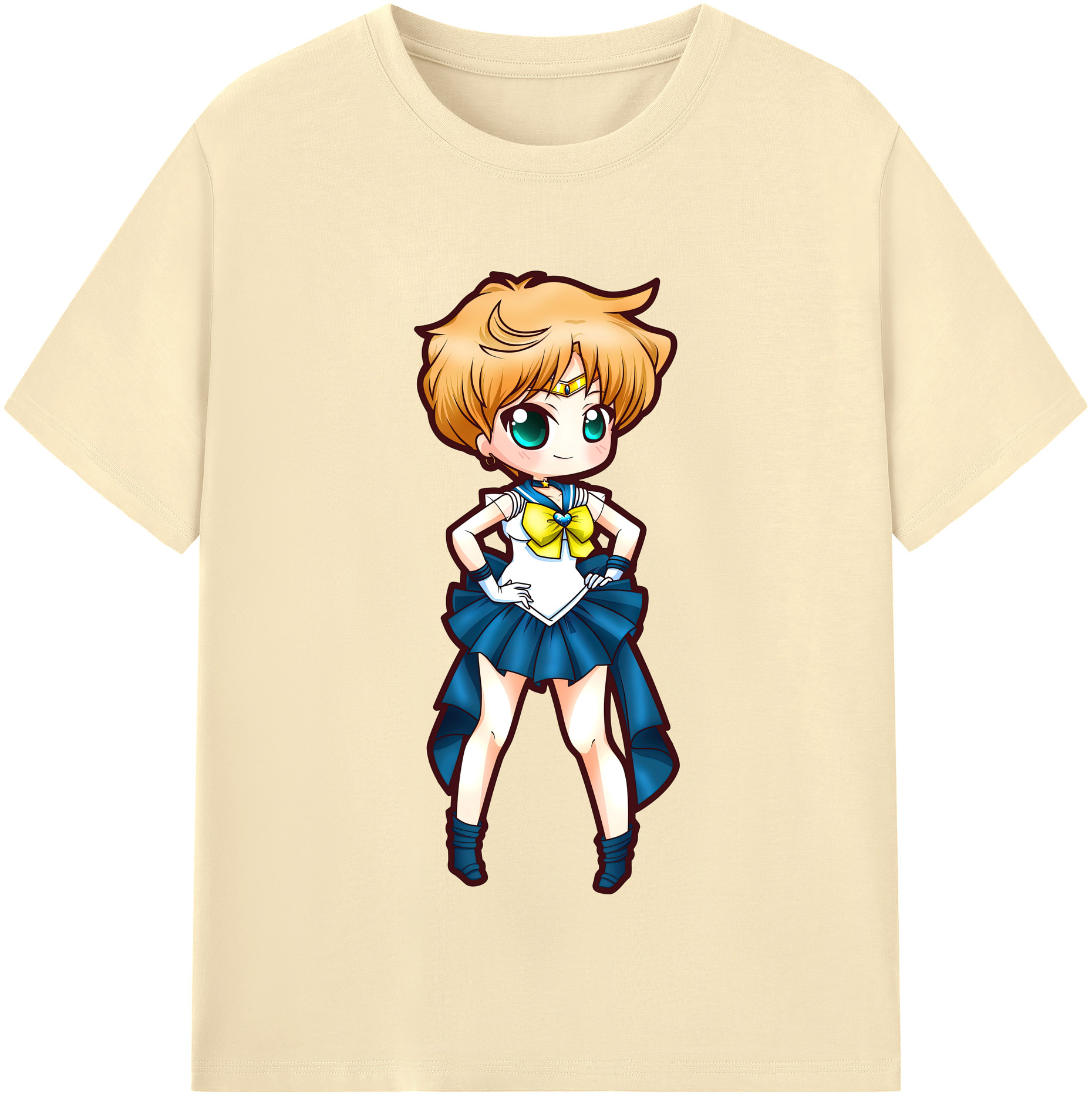（画像用） 美少女戦士セーラームーン 天王はるか Sailor Moon Tenoh Haruka 綿100％半袖Tシャツ（フロントプリント）