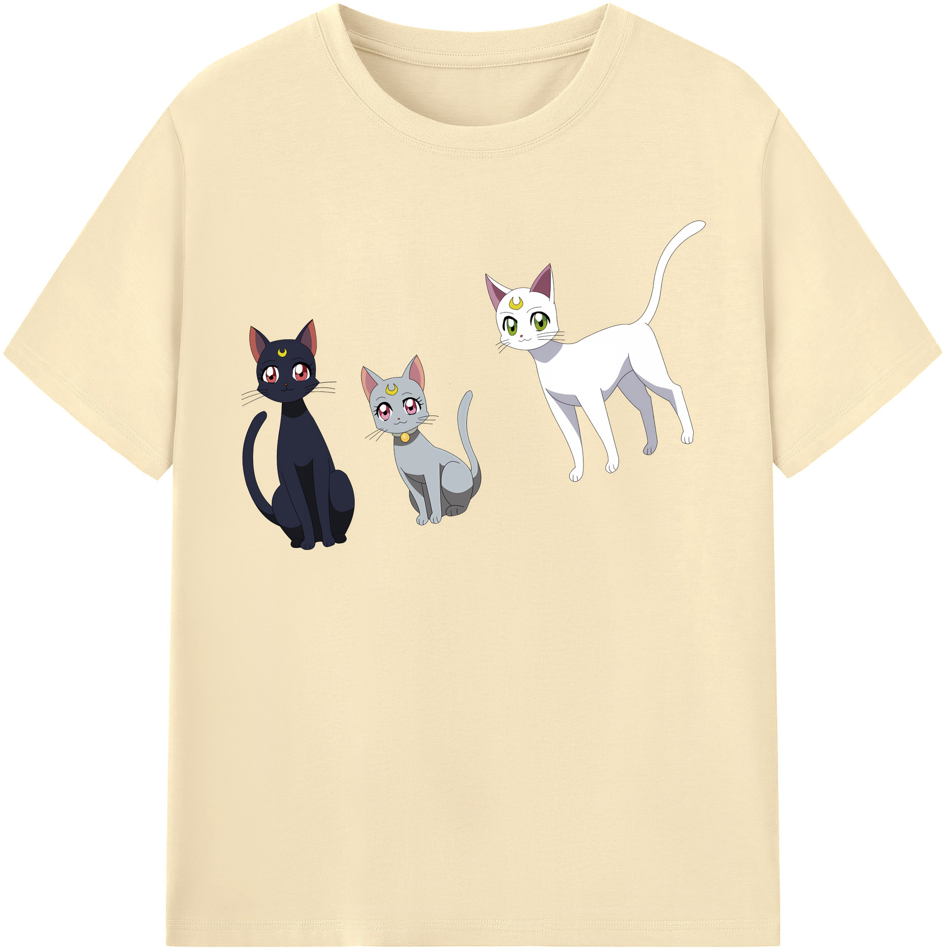 （画像用） 美少女戦士セーラームーン Sailor Moon 綿100％半袖Tシャツ（フロントプリント）