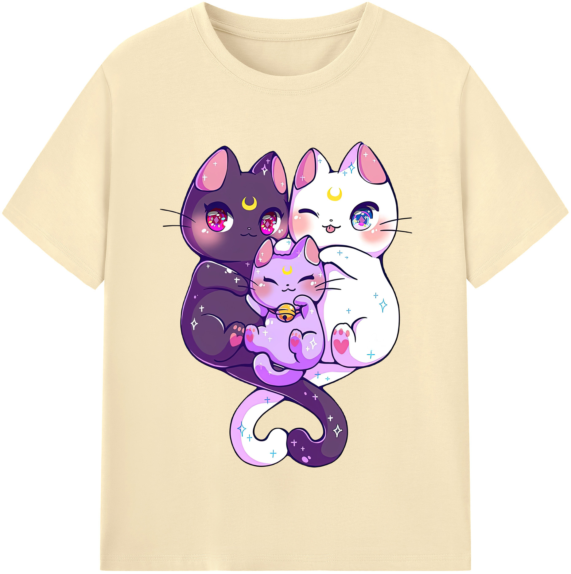 （画像用） 美少女戦士セーラームーン Sailor Moon 綿100％半袖Tシャツ（フロントプリント）