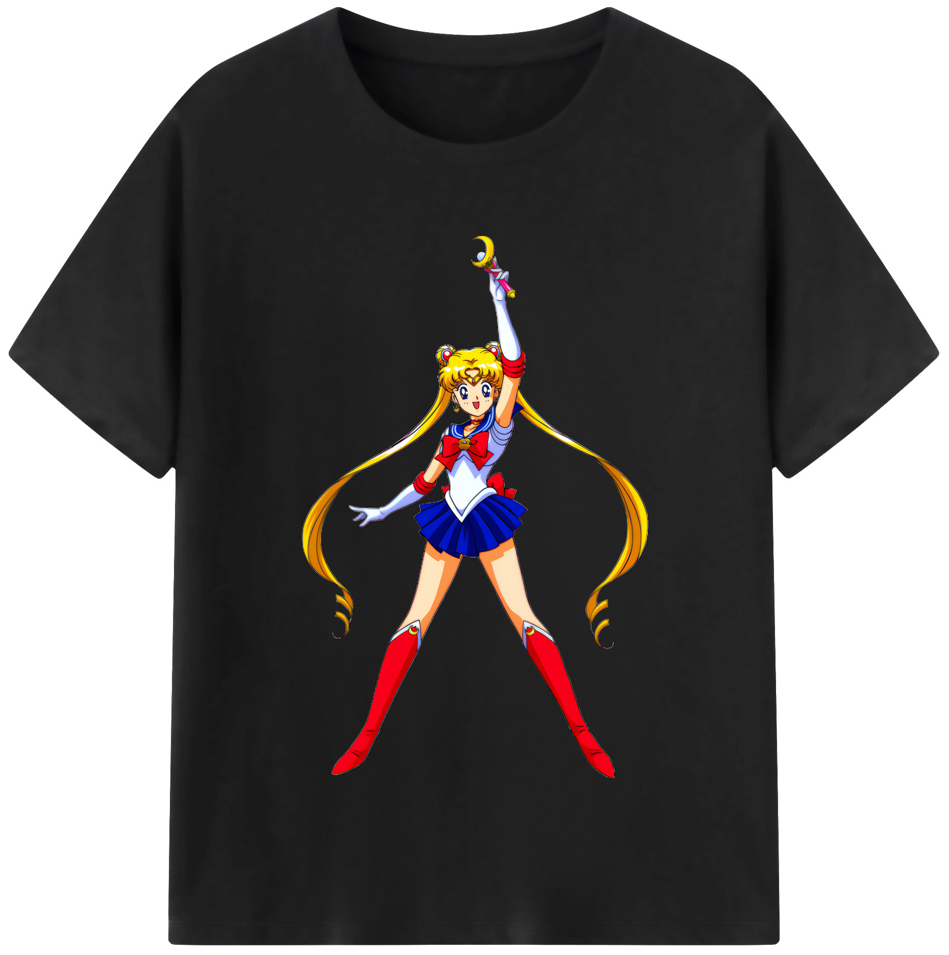 （画像用） 美少女戦士セーラームーン 月野 うさぎ つきの うさぎ Sailor Moon Tsukino Usagi 綿100％半袖Tシャツ（フロントプリント）