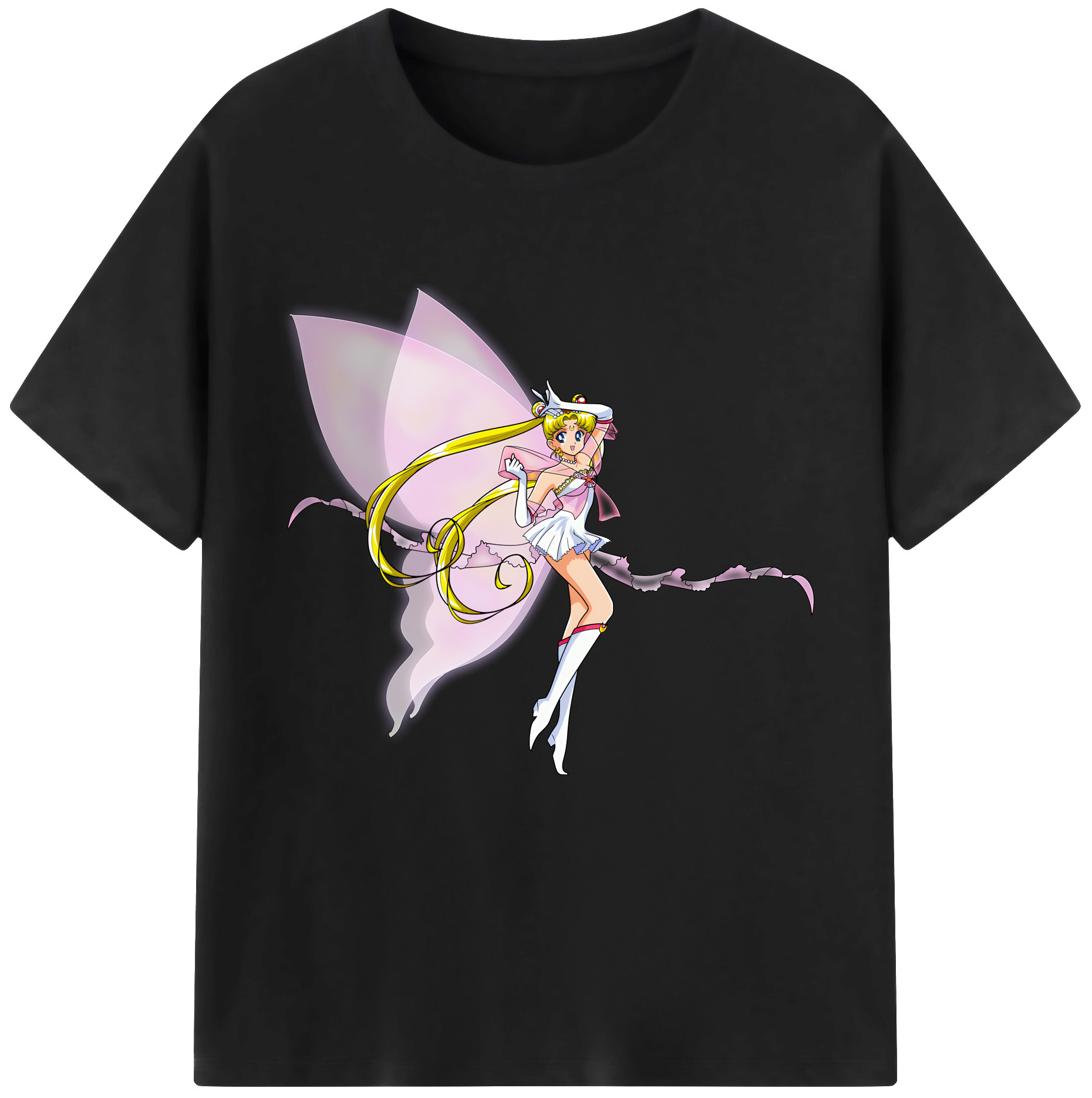 （画像用） 美少女戦士セーラームーン 月野 うさぎ つきの うさぎ Sailor Moon Tsukino Usagi 綿100％半袖Tシャツ（フロントプリント）