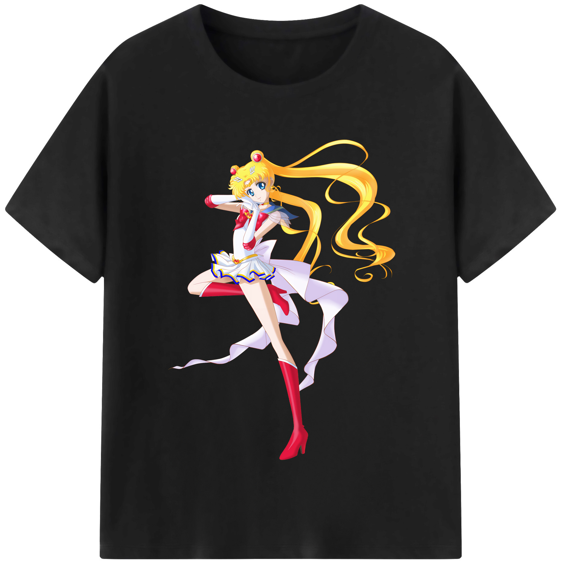 （画像用） 美少女戦士セーラームーン 月野 うさぎ つきの うさぎ Sailor Moon Tsukino Usagi 綿100％半袖Tシャツ（フロントプリント）