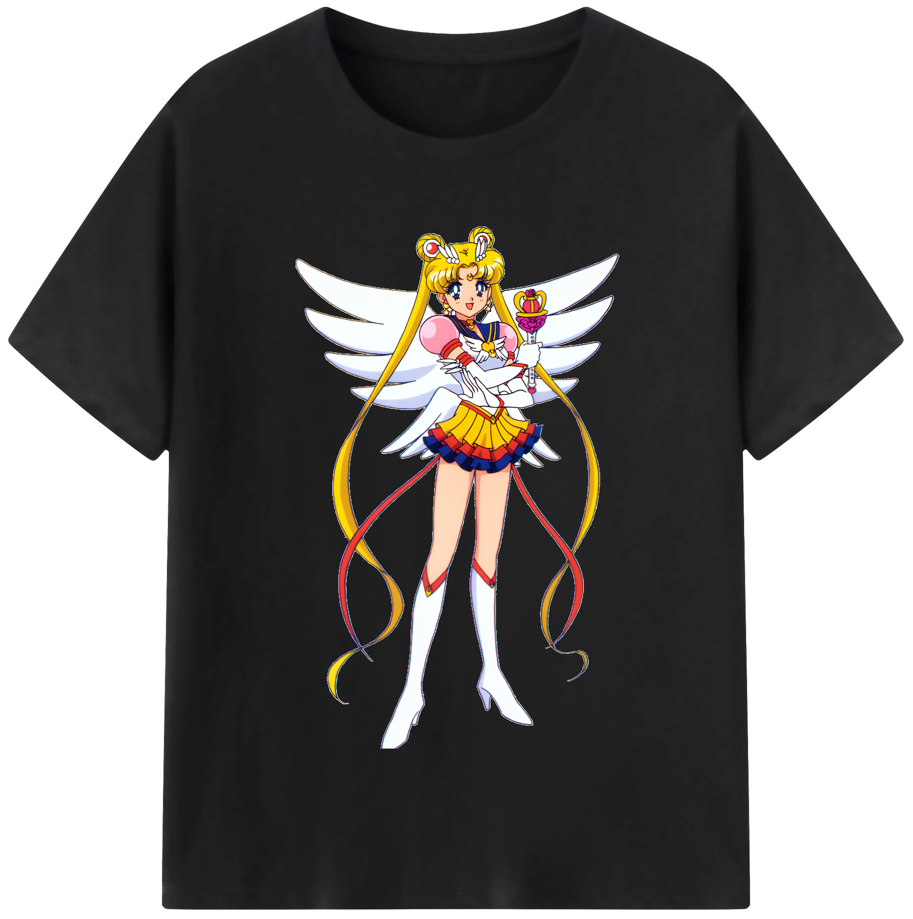（画像用） 美少女戦士セーラームーン 月野 うさぎ つきの うさぎ Sailor Moon Tsukino Usagi 綿100％半袖Tシャツ（フロントプリント）