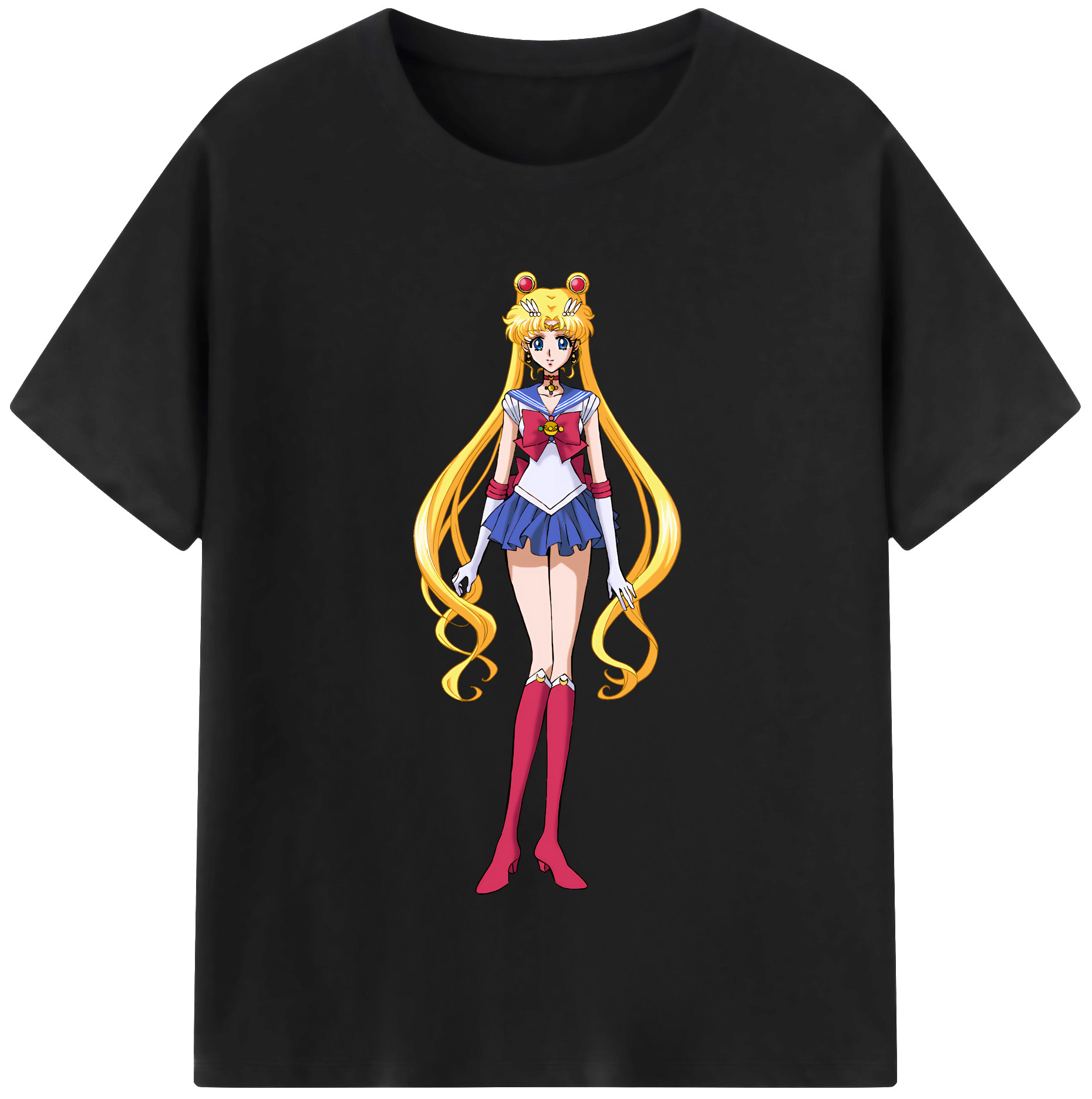 （画像用） 美少女戦士セーラームーン 月野 うさぎ つきの うさぎ Sailor Moon Tsukino Usagi 綿100％半袖Tシャツ（フロントプリント）