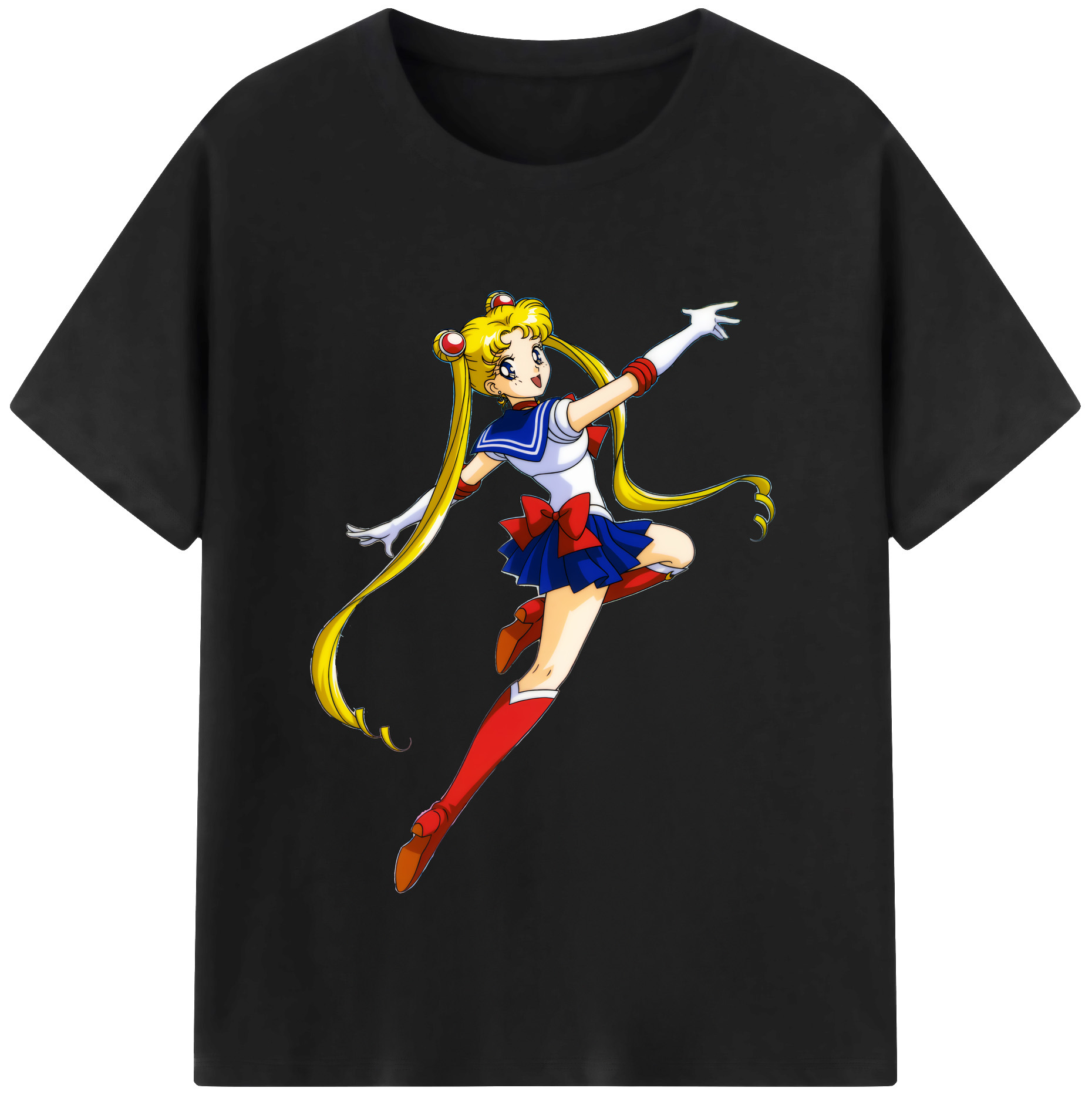（画像用） 美少女戦士セーラームーン 月野 うさぎ つきの うさぎ Sailor Moon Tsukino Usagi 綿100％半袖Tシャツ（フロントプリント）