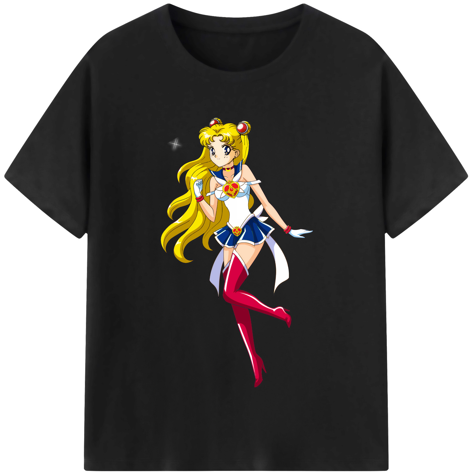 （画像用） 美少女戦士セーラームーン 月野 うさぎ つきの うさぎ Sailor Moon Tsukino Usagi 綿100％半袖Tシャツ（フロントプリント）