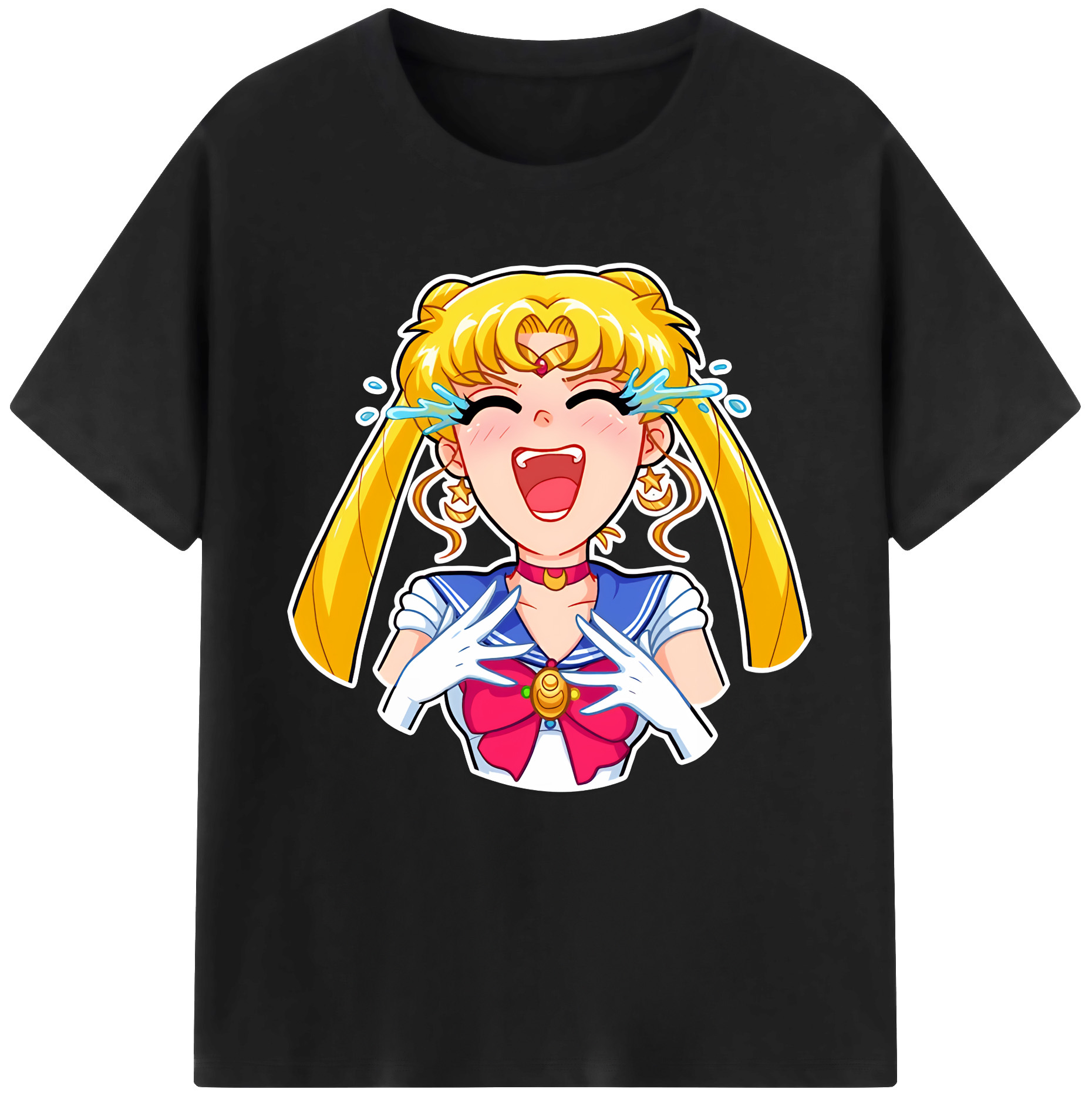 （画像用） 美少女戦士セーラームーン 月野 うさぎ つきの うさぎ Sailor Moon Tsukino Usagi 綿100％半袖Tシャツ（フロントプリント）