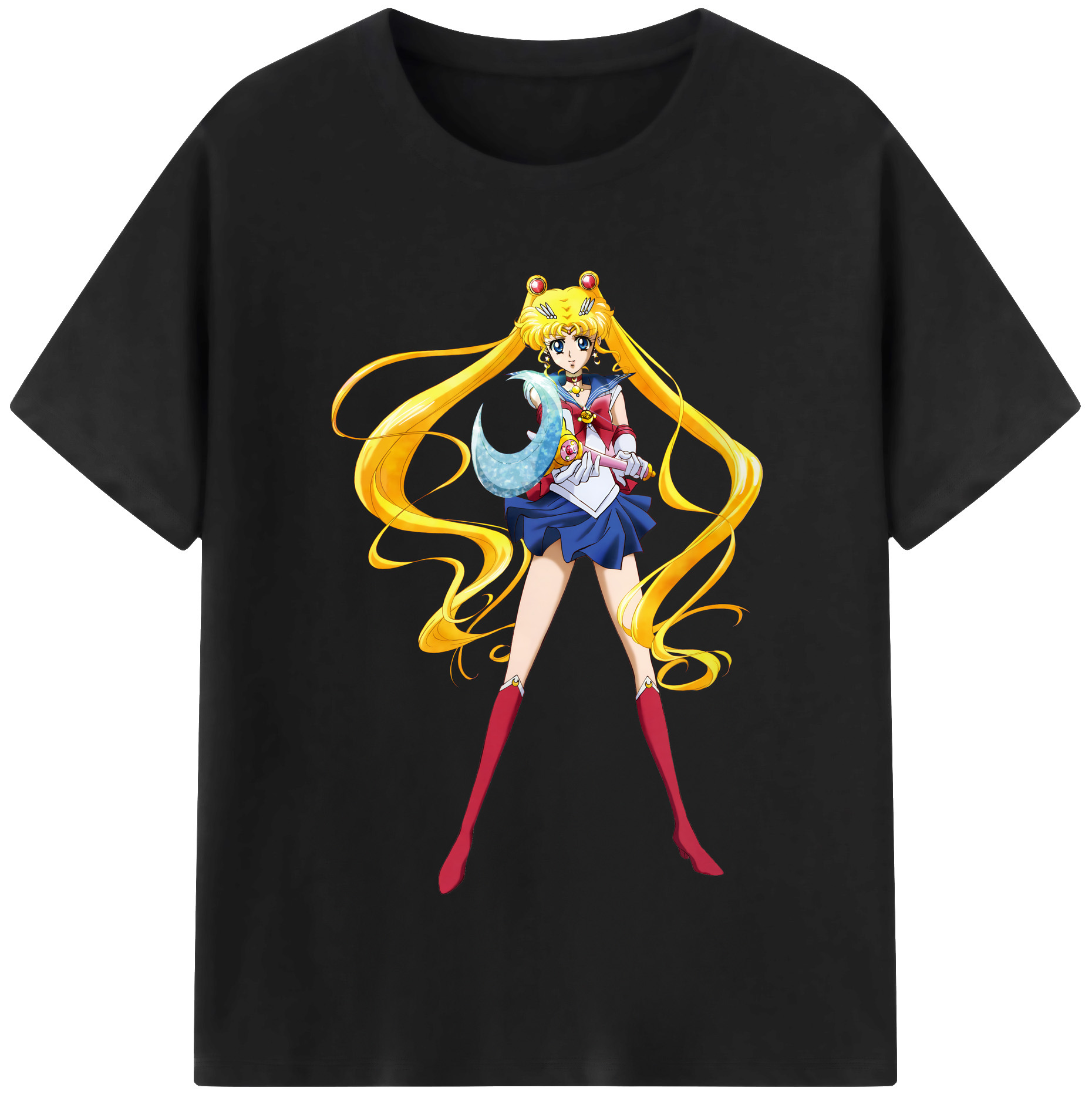 （画像用） 美少女戦士セーラームーン 月野 うさぎ つきの うさぎ Sailor Moon Tsukino Usagi 綿100％半袖Tシャツ（フロントプリント）