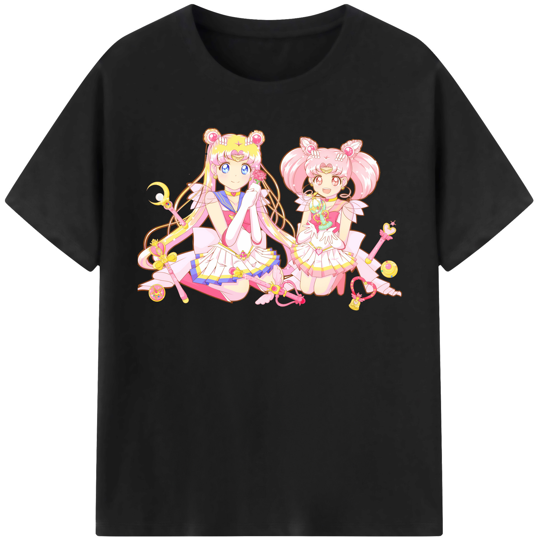 （画像用） 美少女戦士セーラームーン 月野 うさぎ つきの うさぎ Sailor Moon Tsukino Usagi 綿100％半袖Tシャツ（フロントプリント）