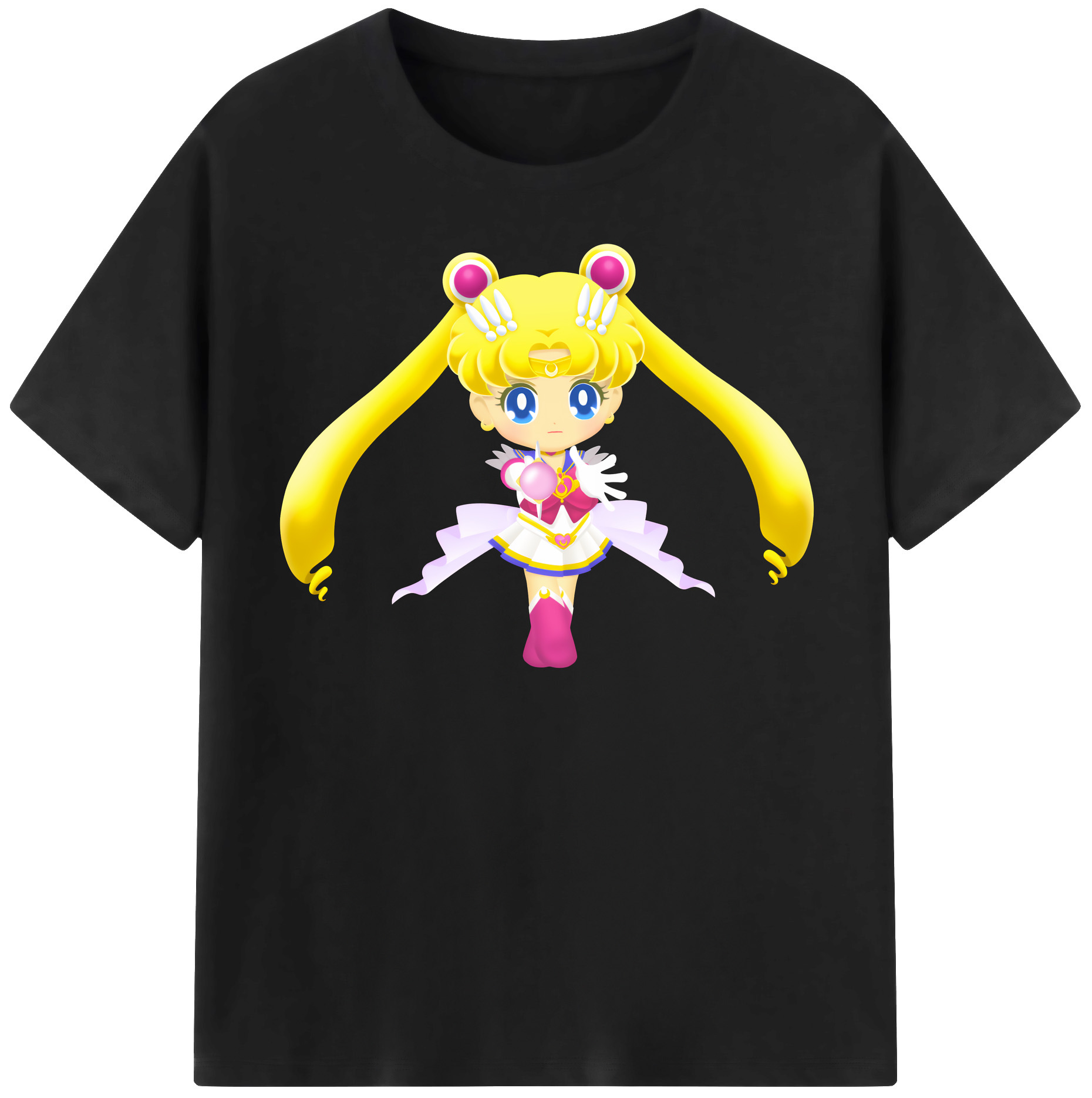 （画像用） 美少女戦士セーラームーン 月野 うさぎ つきの うさぎ Sailor Moon Tsukino Usagi 綿100％半袖Tシャツ（フロントプリント）