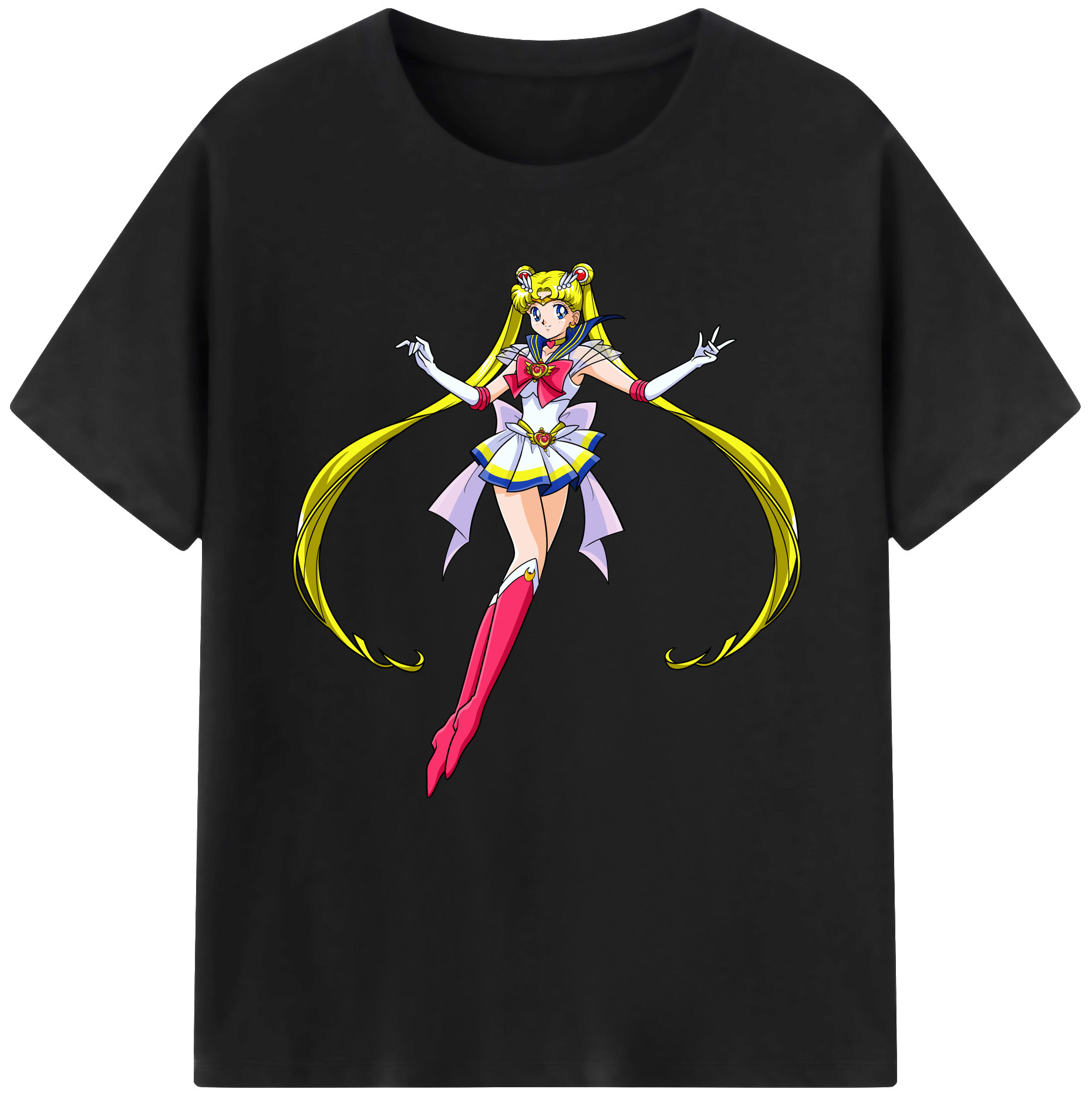 （画像用） 美少女戦士セーラームーン 月野 うさぎ つきの うさぎ Sailor Moon Tsukino Usagi 綿100％半袖Tシャツ（フロントプリント）