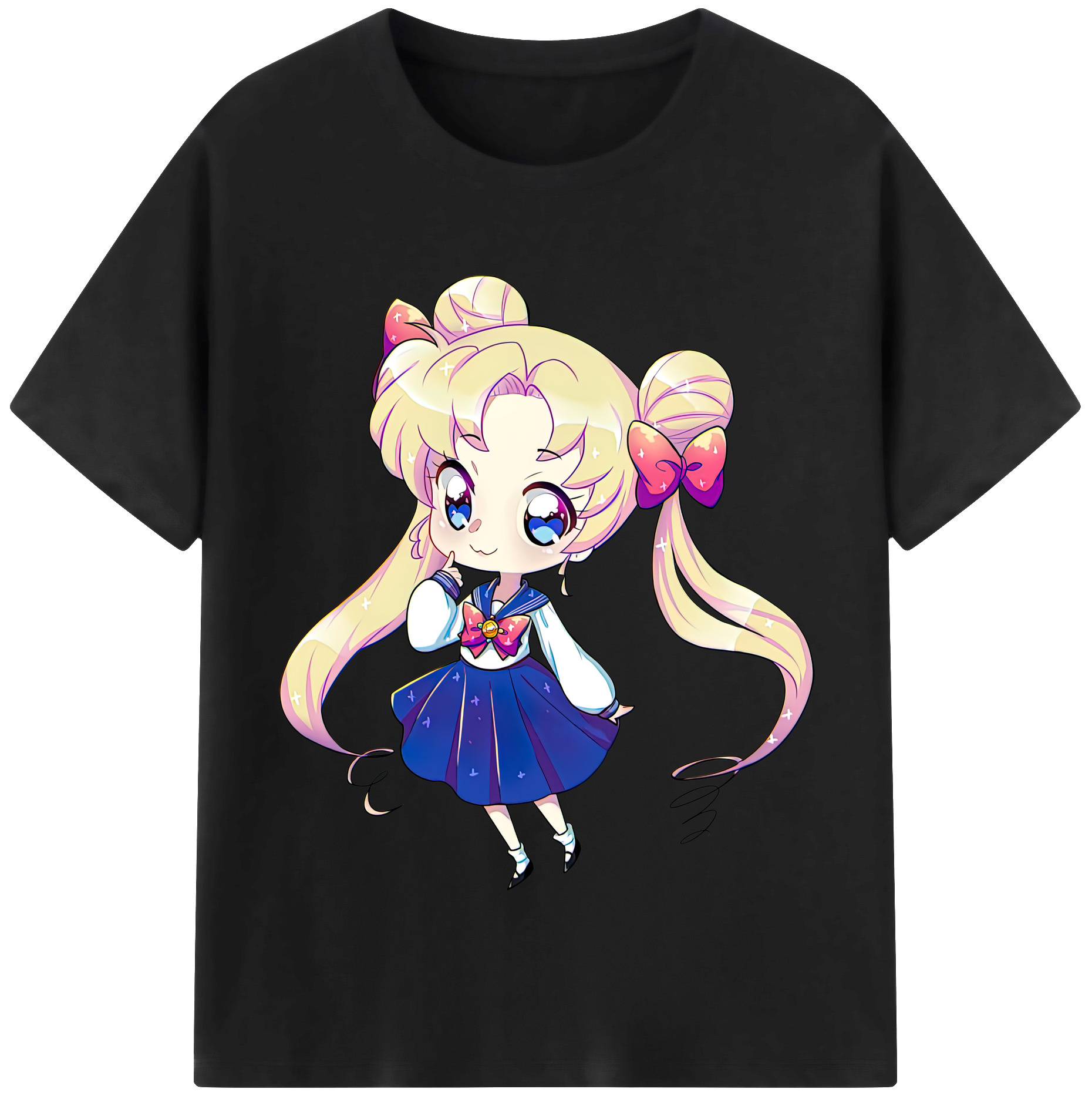 （画像用） 美少女戦士セーラームーン 月野 うさぎ つきの うさぎ Sailor Moon Tsukino Usagi 綿100％半袖Tシャツ（フロントプリント）