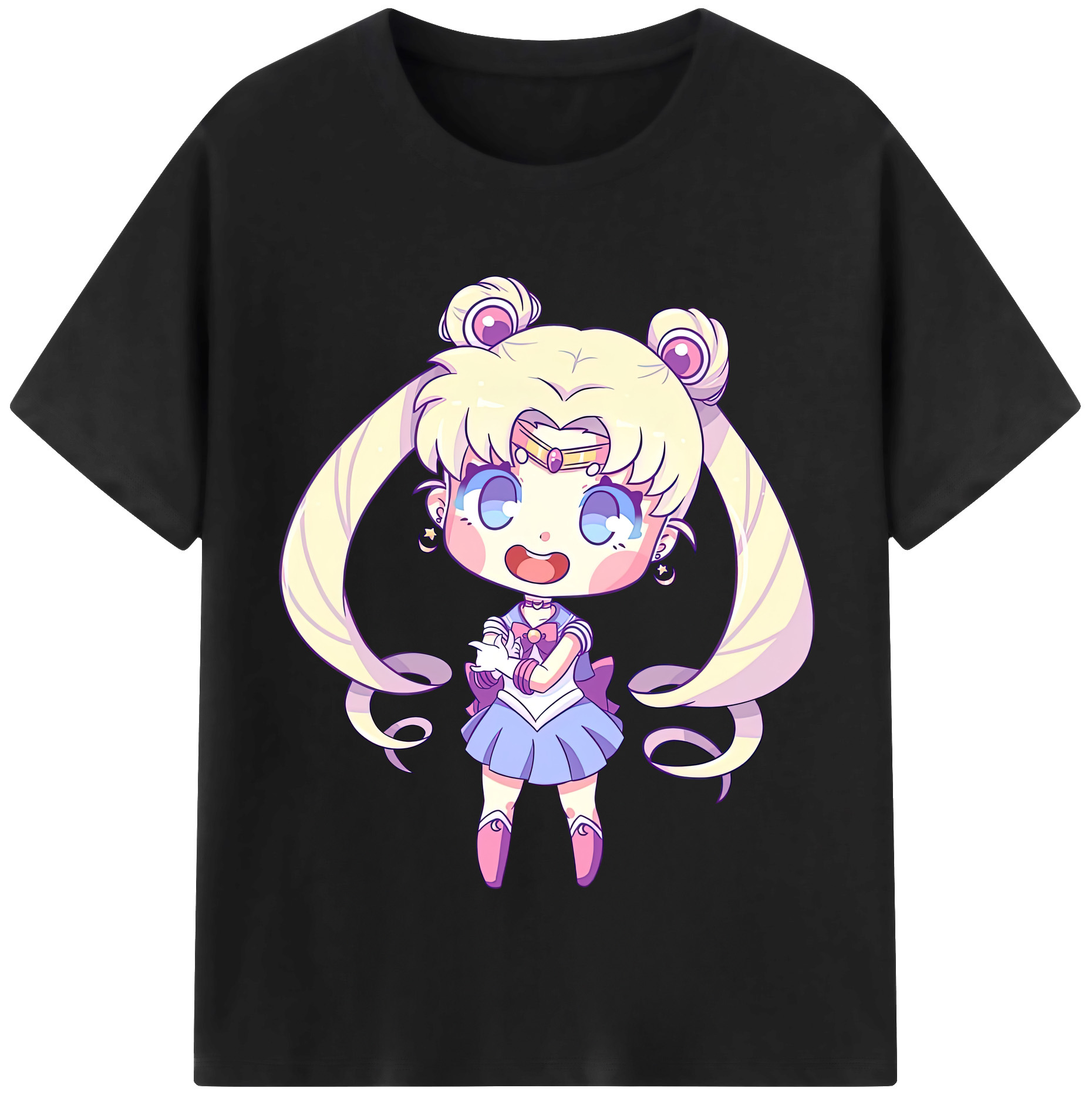 （画像用） 美少女戦士セーラームーン 月野 うさぎ つきの うさぎ Sailor Moon Tsukino Usagi 綿100％半袖Tシャツ（フロントプリント）