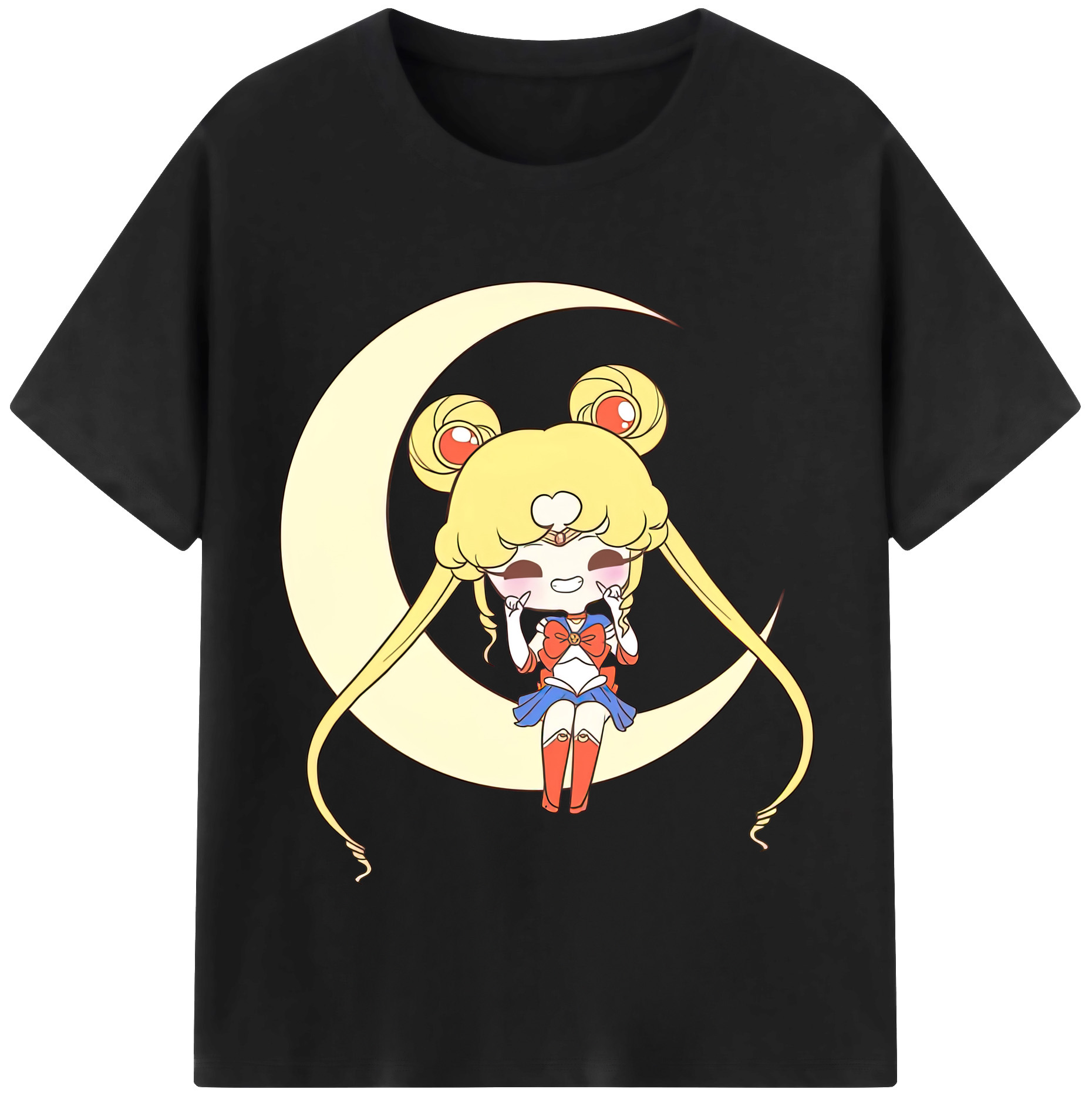 （画像用） 美少女戦士セーラームーン 月野 うさぎ つきの うさぎ Sailor Moon Tsukino Usagi 綿100％半袖Tシャツ（フロントプリント）