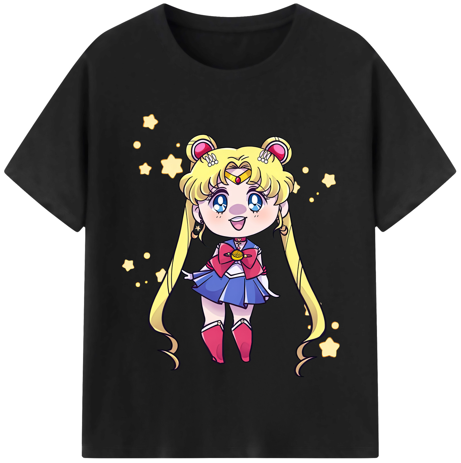 （画像用） 美少女戦士セーラームーン 月野 うさぎ つきの うさぎ Sailor Moon Tsukino Usagi 綿100％半袖Tシャツ（フロントプリント）
