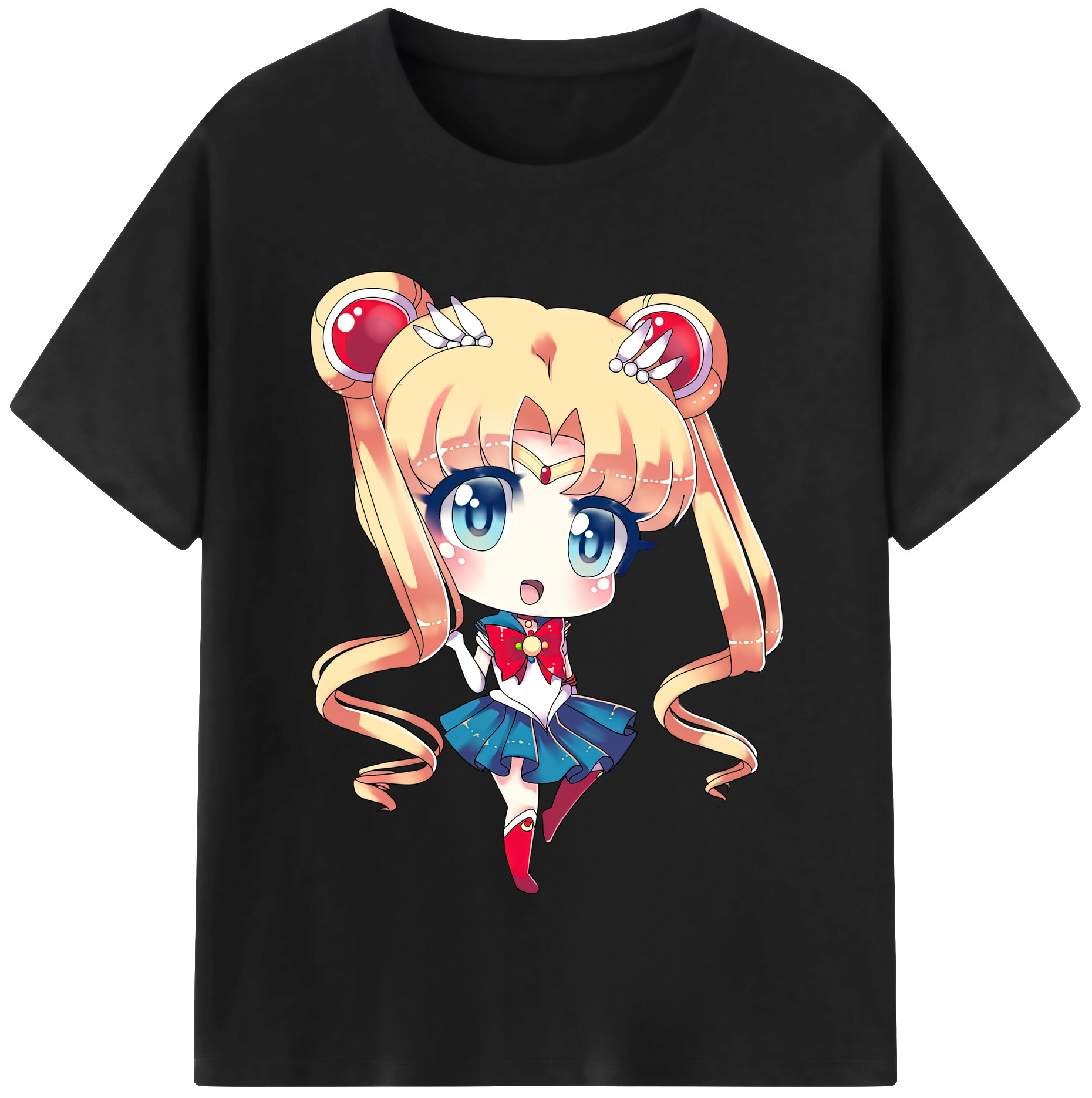 （画像用） 美少女戦士セーラームーン 月野 うさぎ つきの うさぎ Sailor Moon Tsukino Usagi 綿100％半袖Tシャツ（フロントプリント）