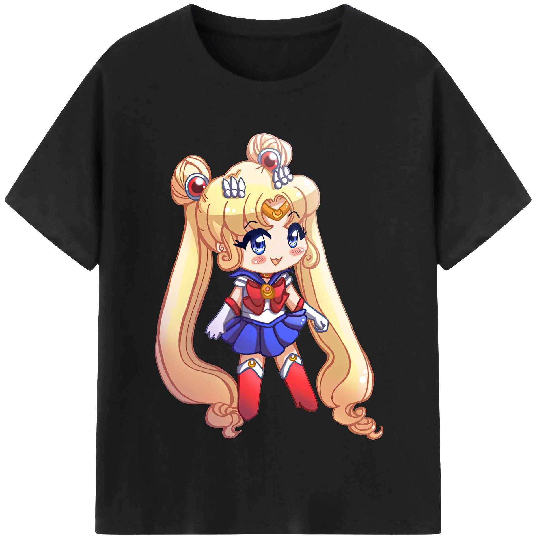 （画像用） 美少女戦士セーラームーン 月野 うさぎ つきの うさぎ Sailor Moon Tsukino Usagi 綿100％半袖Tシャツ（フロントプリント）