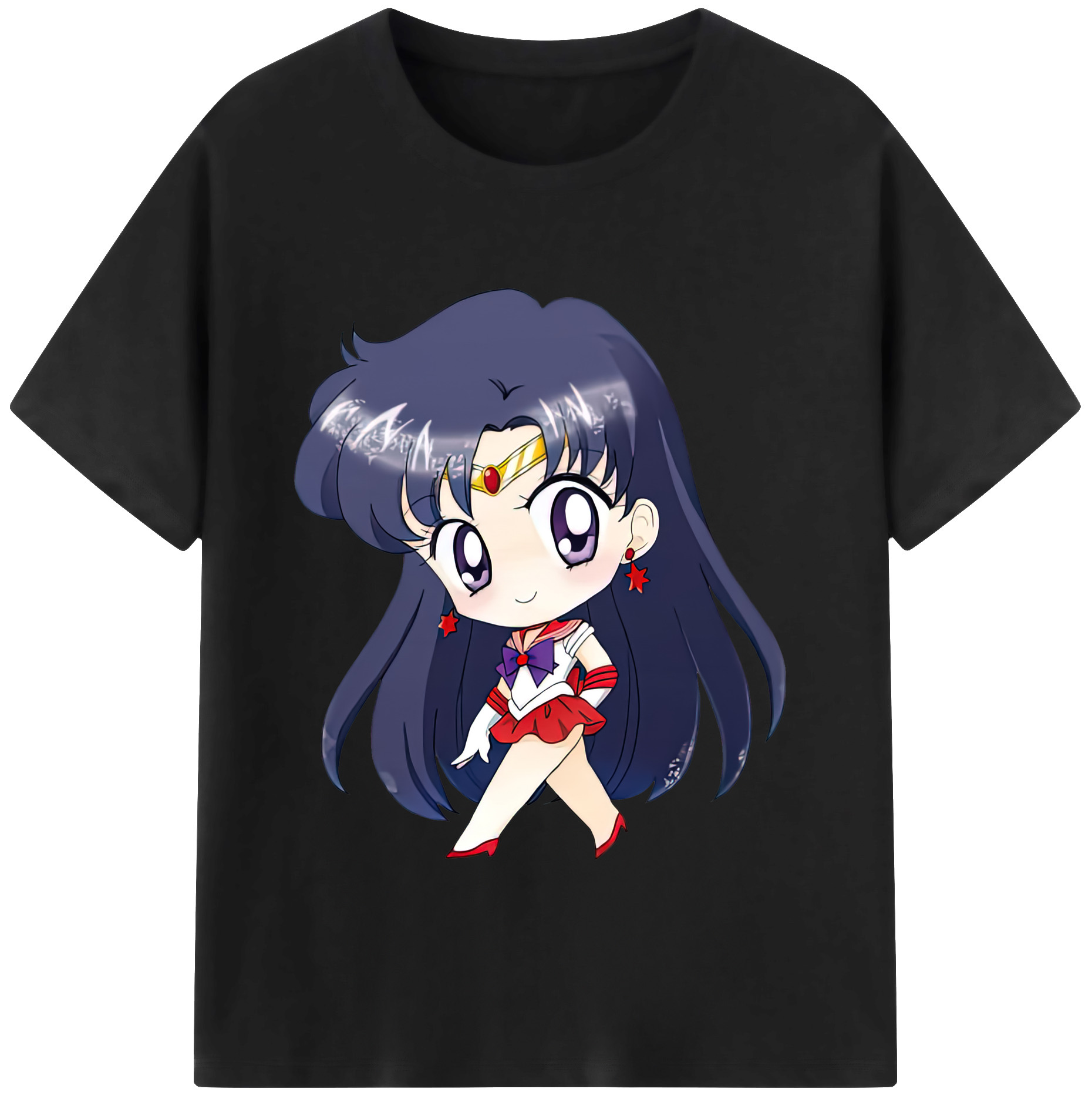 （画像用） 美少女戦士セーラームーン 火野レイ ひの レイ Sailor Moon Hino Rei （セーラーマーズ,Sailor Mars） 綿100％半袖Tシャツ（フロントプリント）