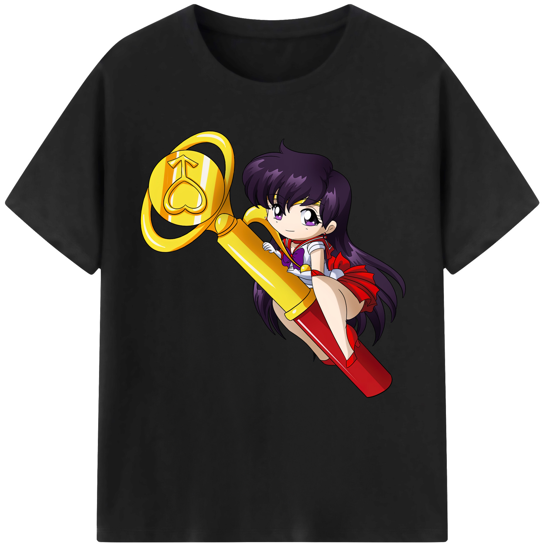 （画像用） 美少女戦士セーラームーン 火野レイ ひの レイ Sailor Moon Hino Rei （セーラーマーズ,Sailor Mars） 綿100％半袖Tシャツ（フロントプリント）