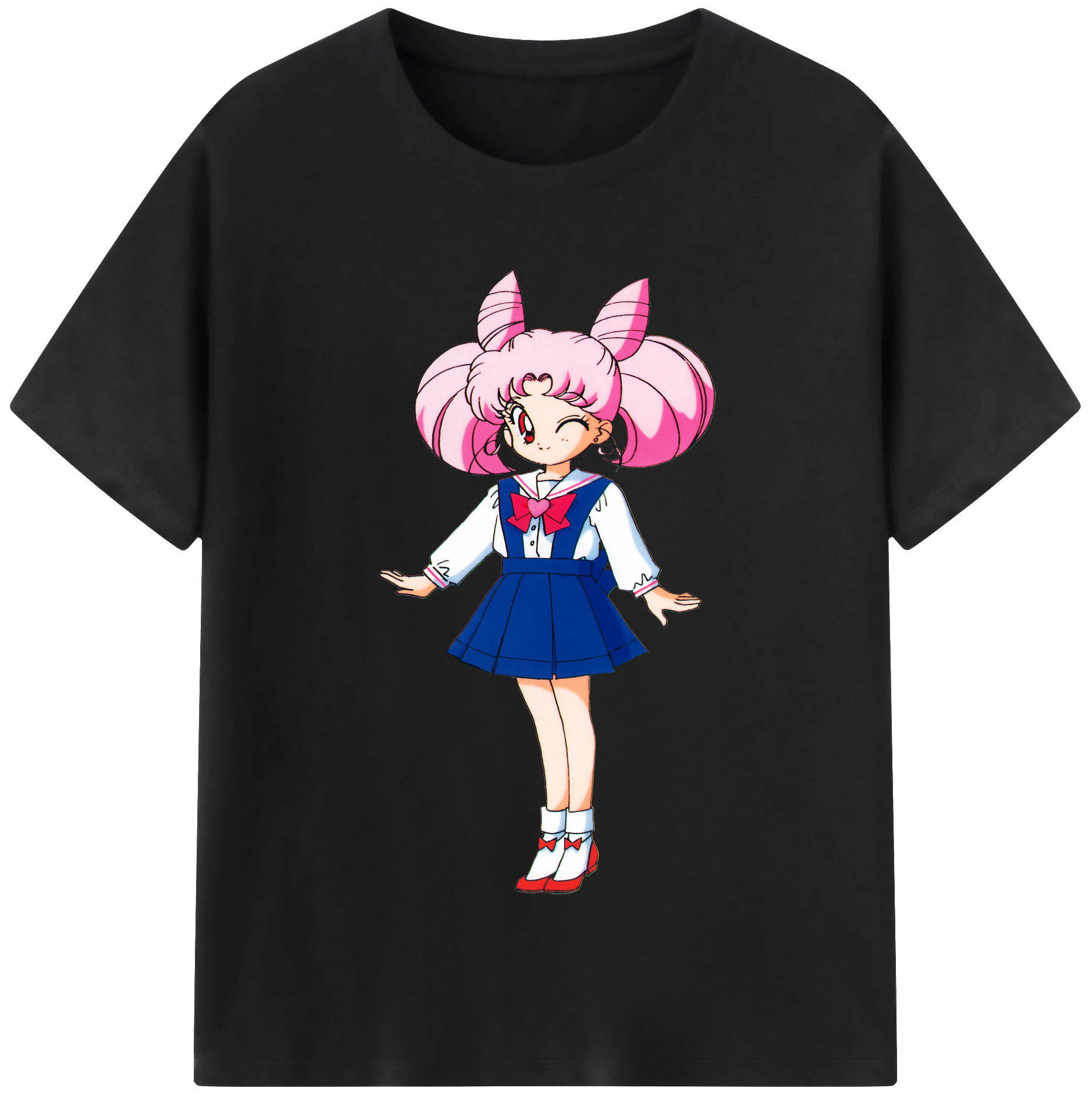 （画像用） 美少女戦士セーラームーン ちびうさ Sailor Moon Chibiusa Tsukino Usagi Small Lady Serenity 綿100％半袖Tシャツ（フロントプリント）