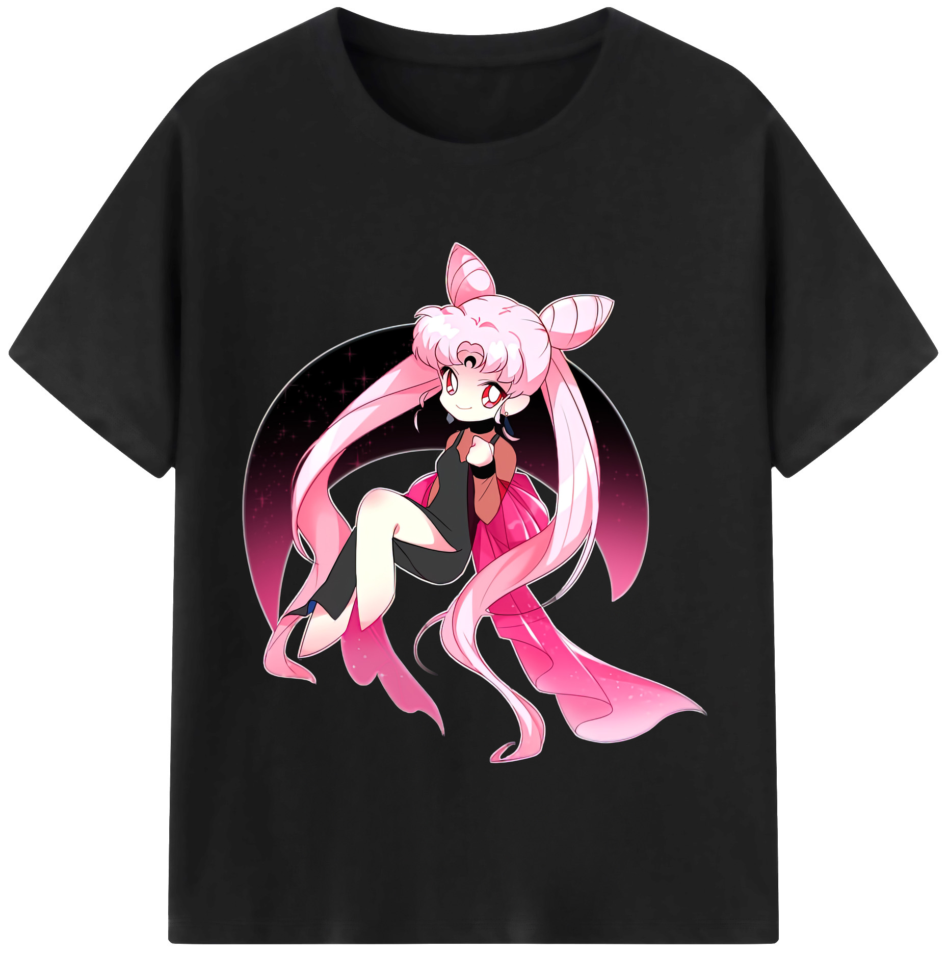（画像用） 美少女戦士セーラームーン ちびうさ Sailor Moon Chibiusa Tsukino Usagi Small Lady Serenity 綿100％半袖Tシャツ（フロントプリント）