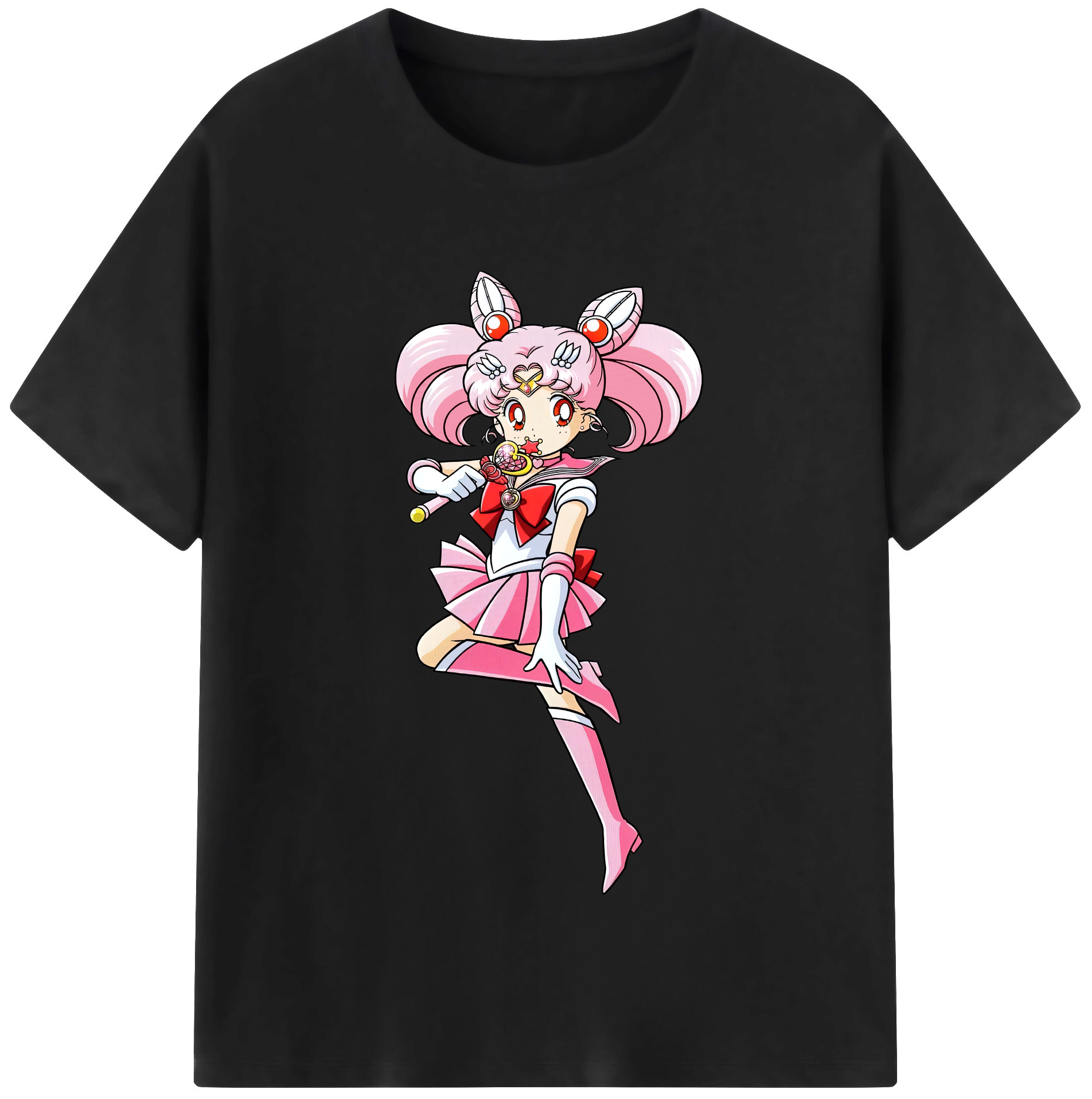（画像用） 美少女戦士セーラームーン ちびうさ Sailor Moon Chibiusa Tsukino Usagi Small Lady Serenity 綿100％半袖Tシャツ（フロントプリント）