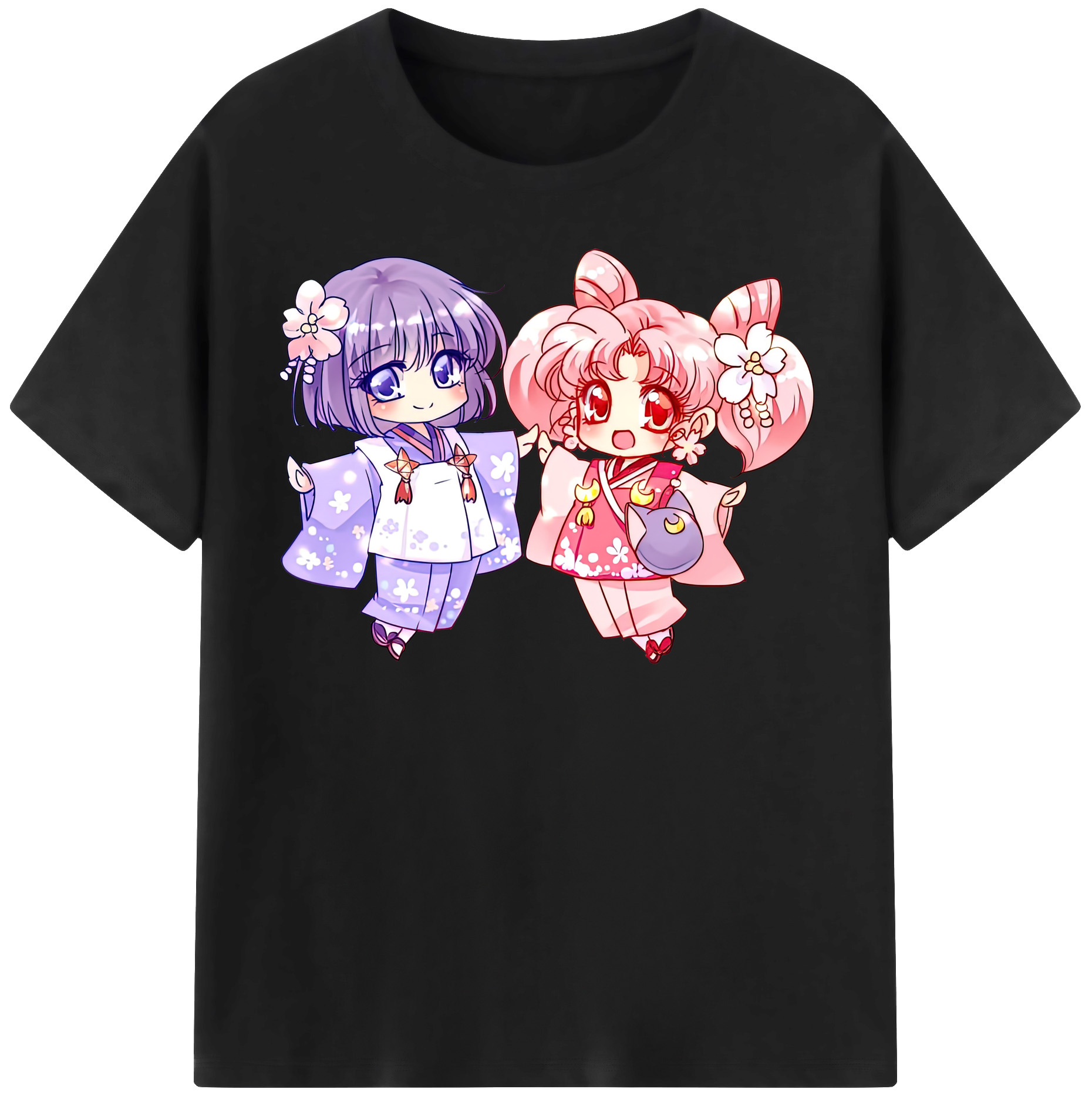 （画像用） 美少女戦士セーラームーン ちびうさ Sailor Moon Chibiusa Tsukino Usagi Small Lady Serenity 綿100％半袖Tシャツ（フロントプリント）