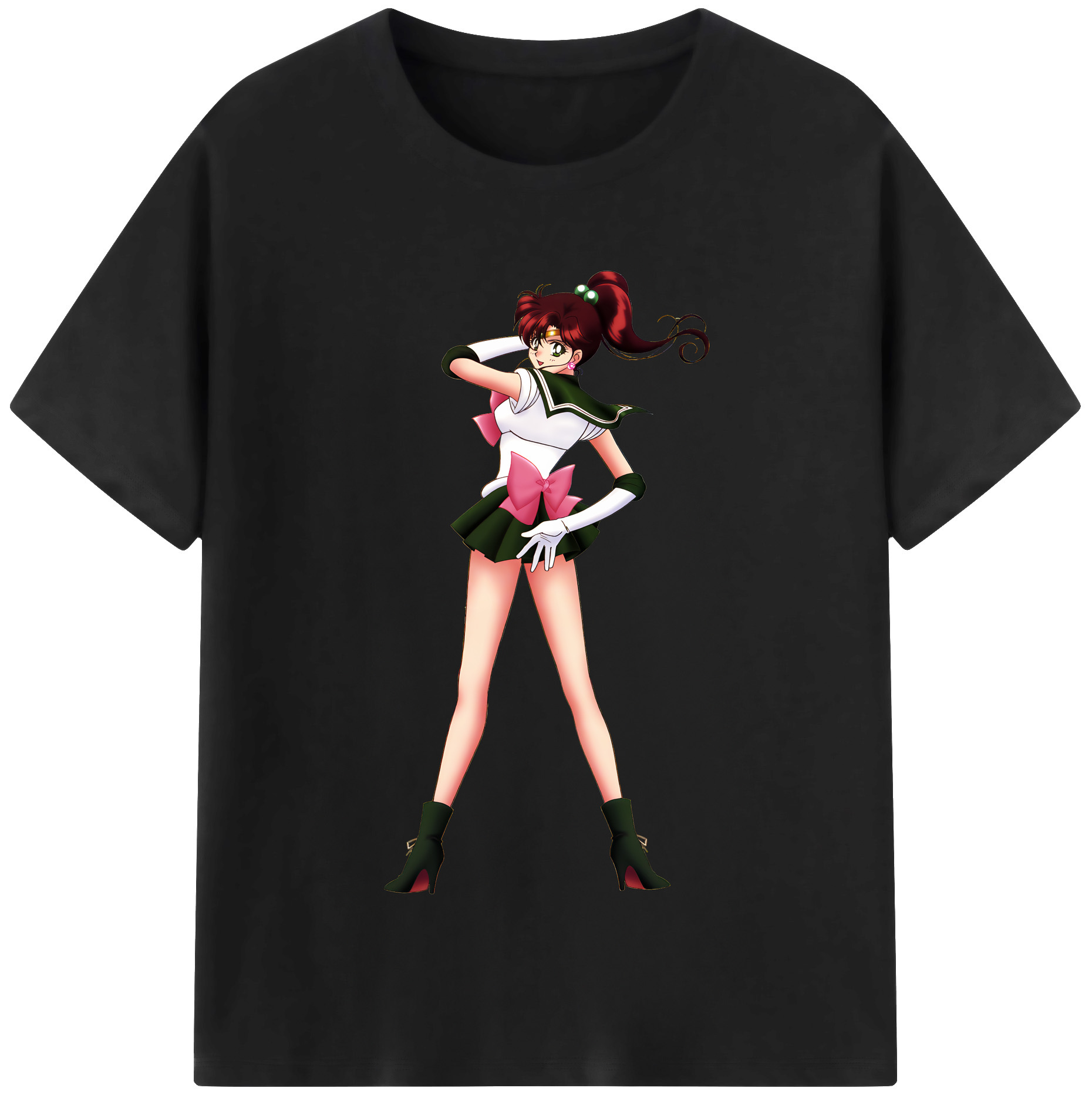 （画像用） 美少女戦士セーラームーン 木野 まこと きの まこと Sailor Moon Kino Makoto （セーラージュピター；Sailor Jupiter） 綿100％半袖Tシャツ（フロントプリント）